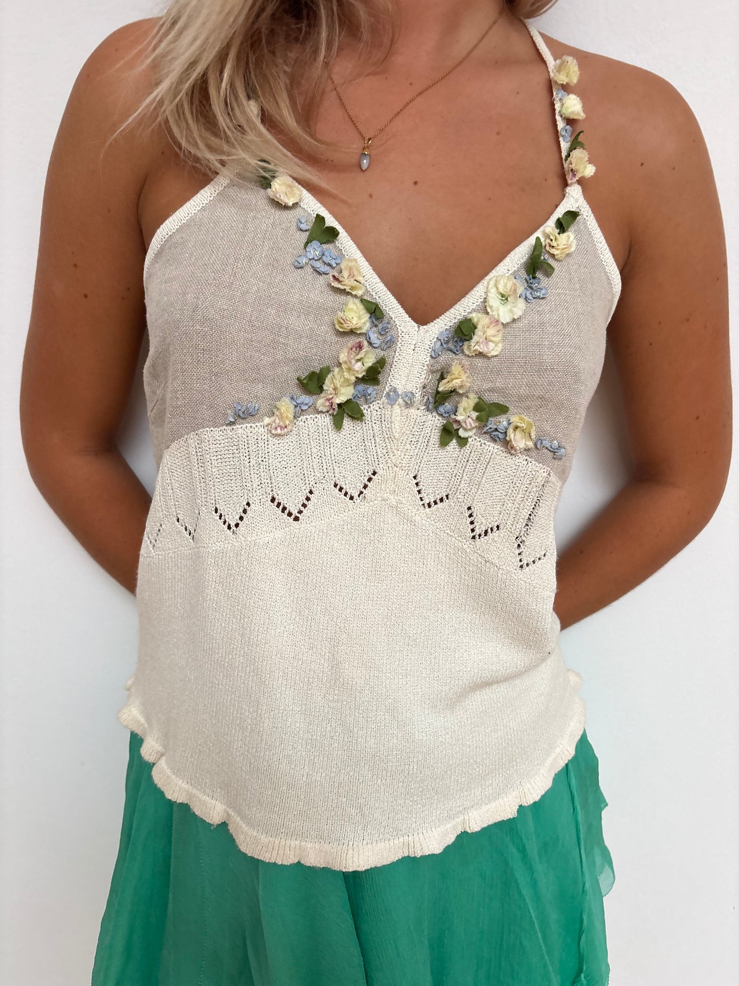 Jesire Beige Knit Vest