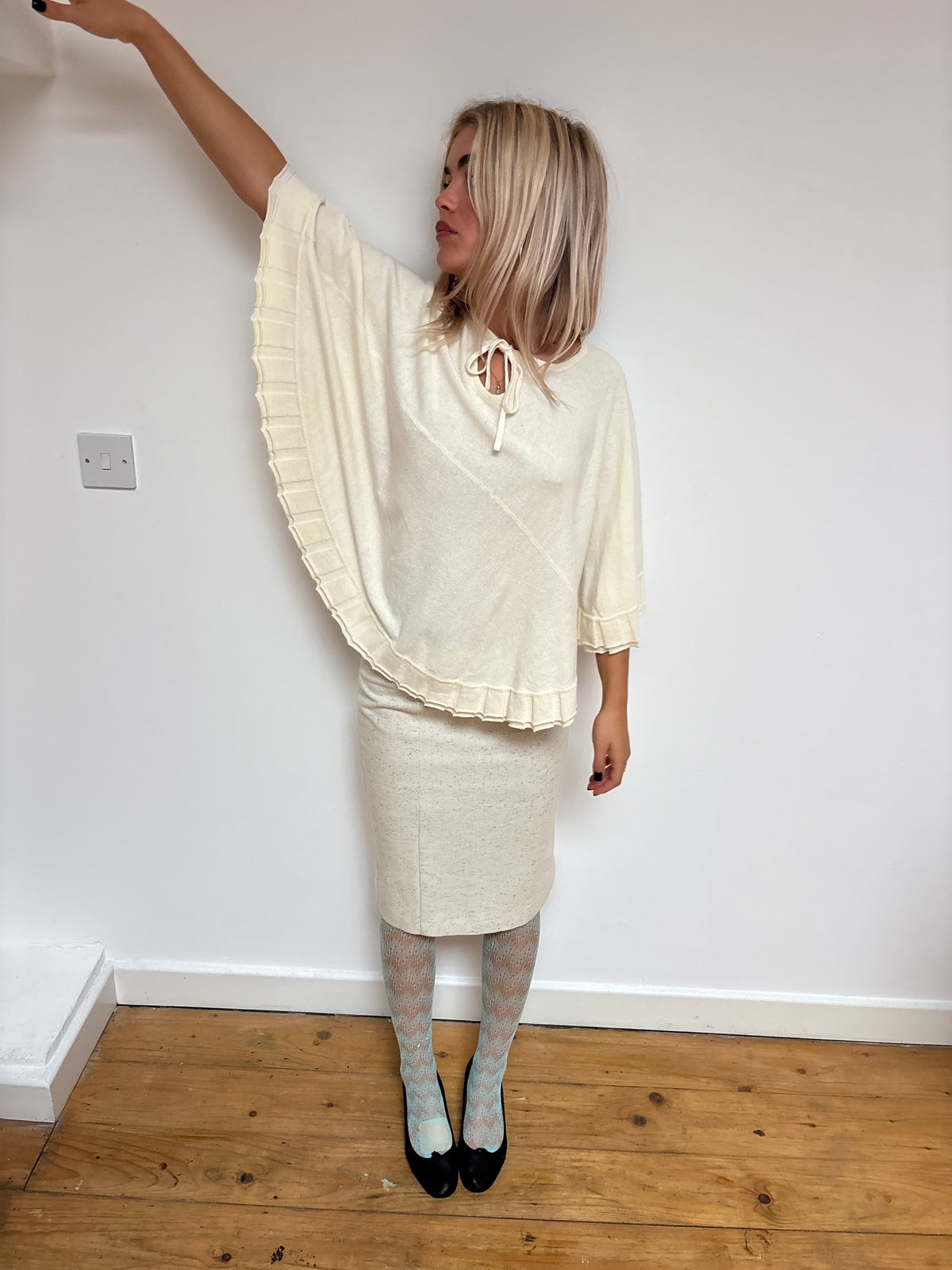 Vintage Cream Poncho