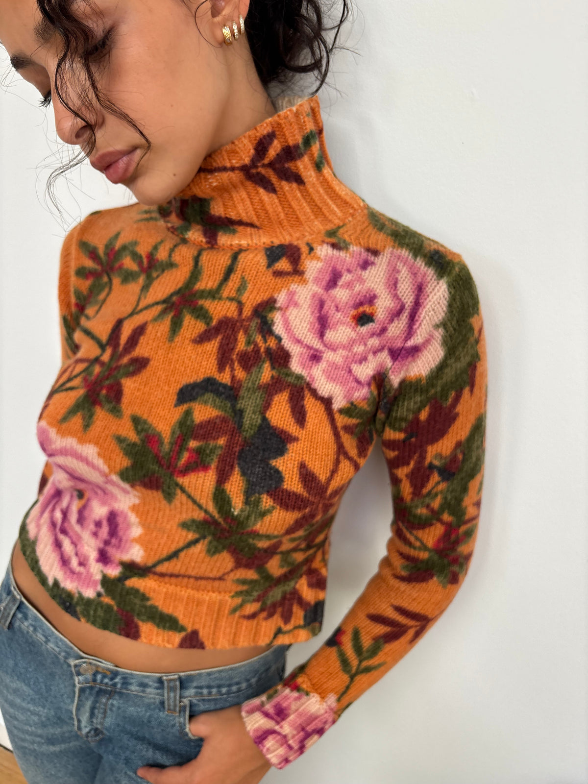 Kenzo Orange Floral Jumper
