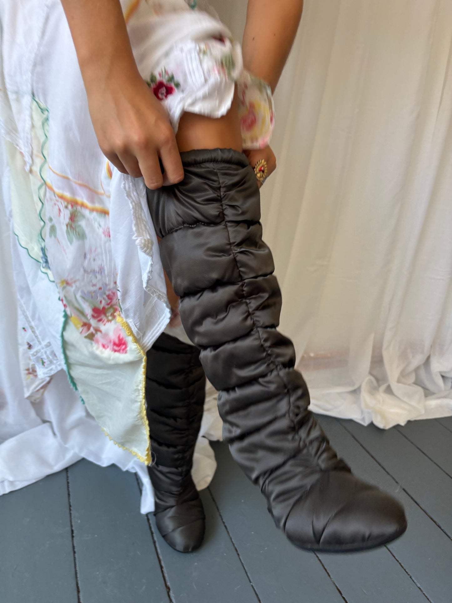 United Nude Grey Puffer Boots