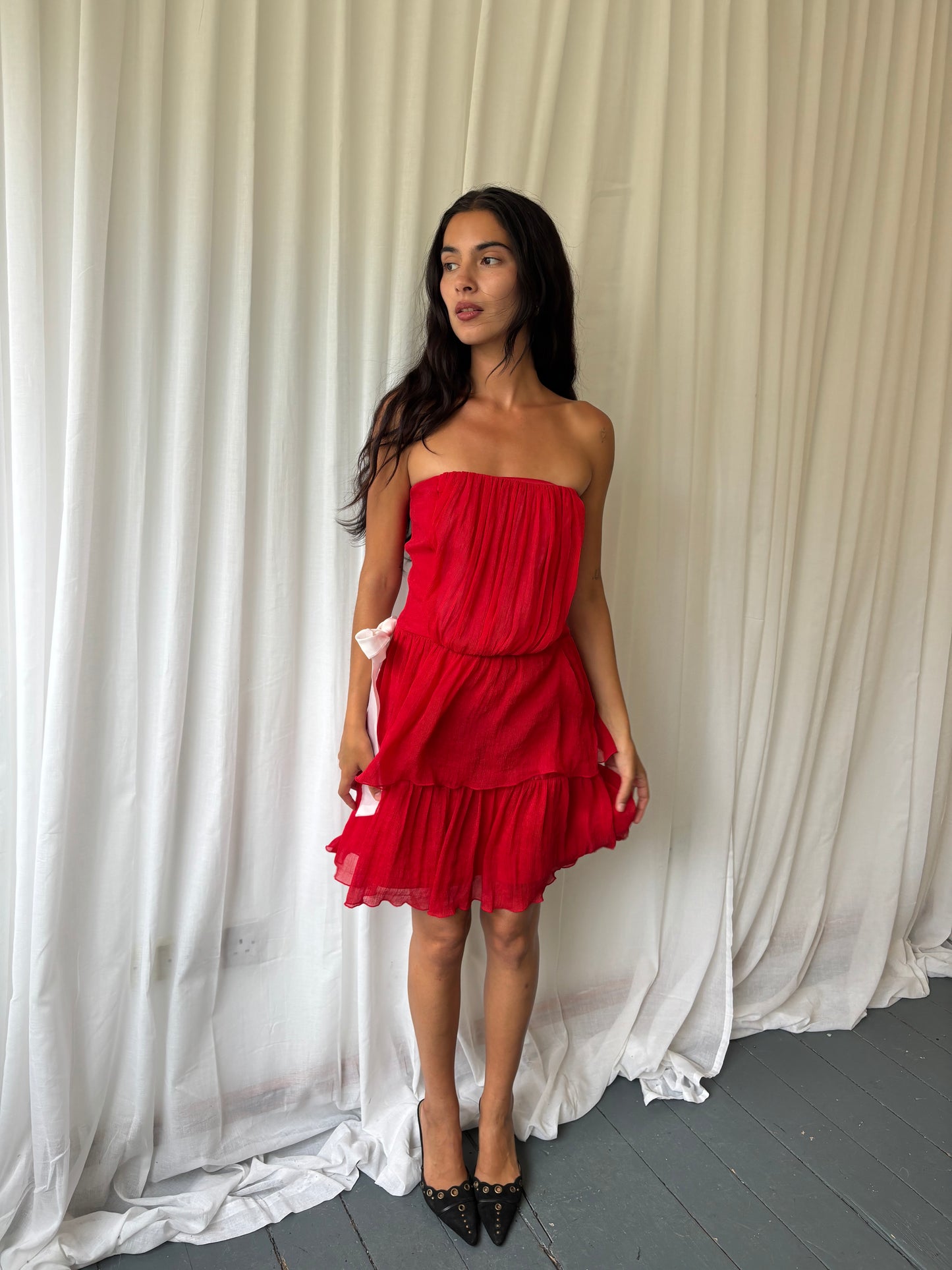 Rinascimento Red Strapless Dress