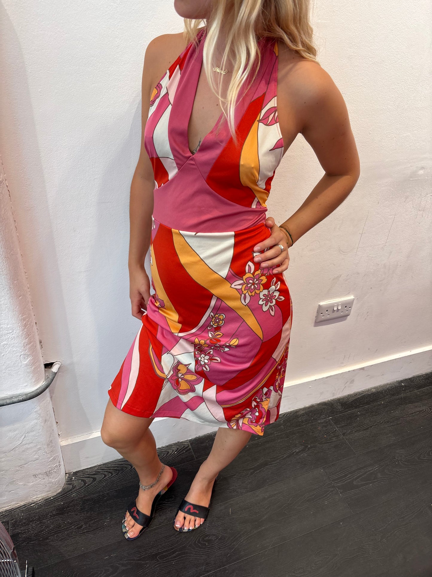 United Colors of Benetton Pattern Halter Dress