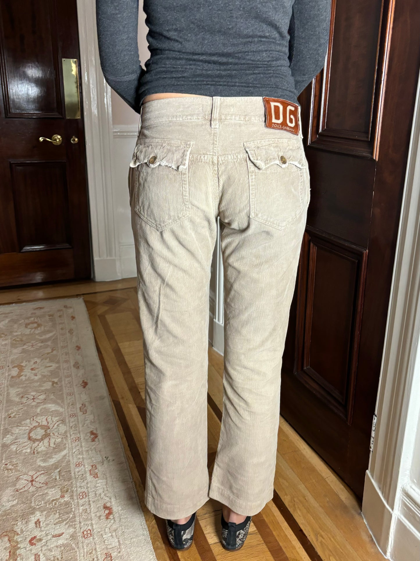 Dolce & Gabbana Beige Cord Trousers