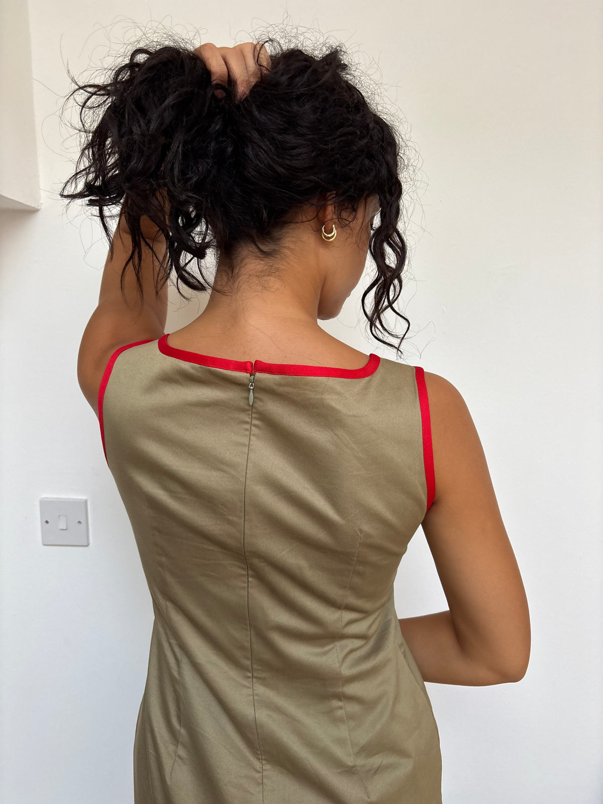 Smoochy Khaki Shift Dress