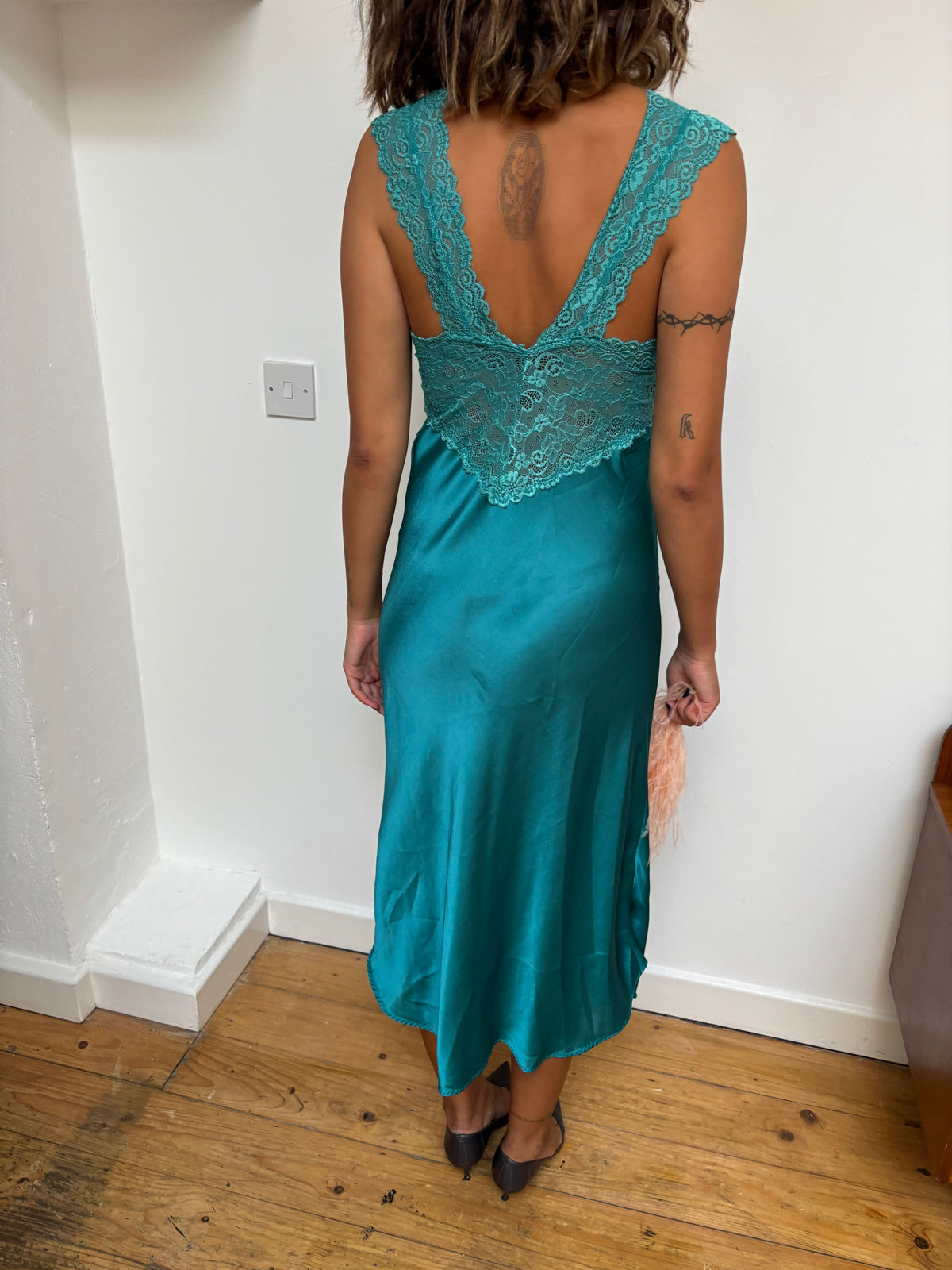 Vintage Teal Maxi Dress