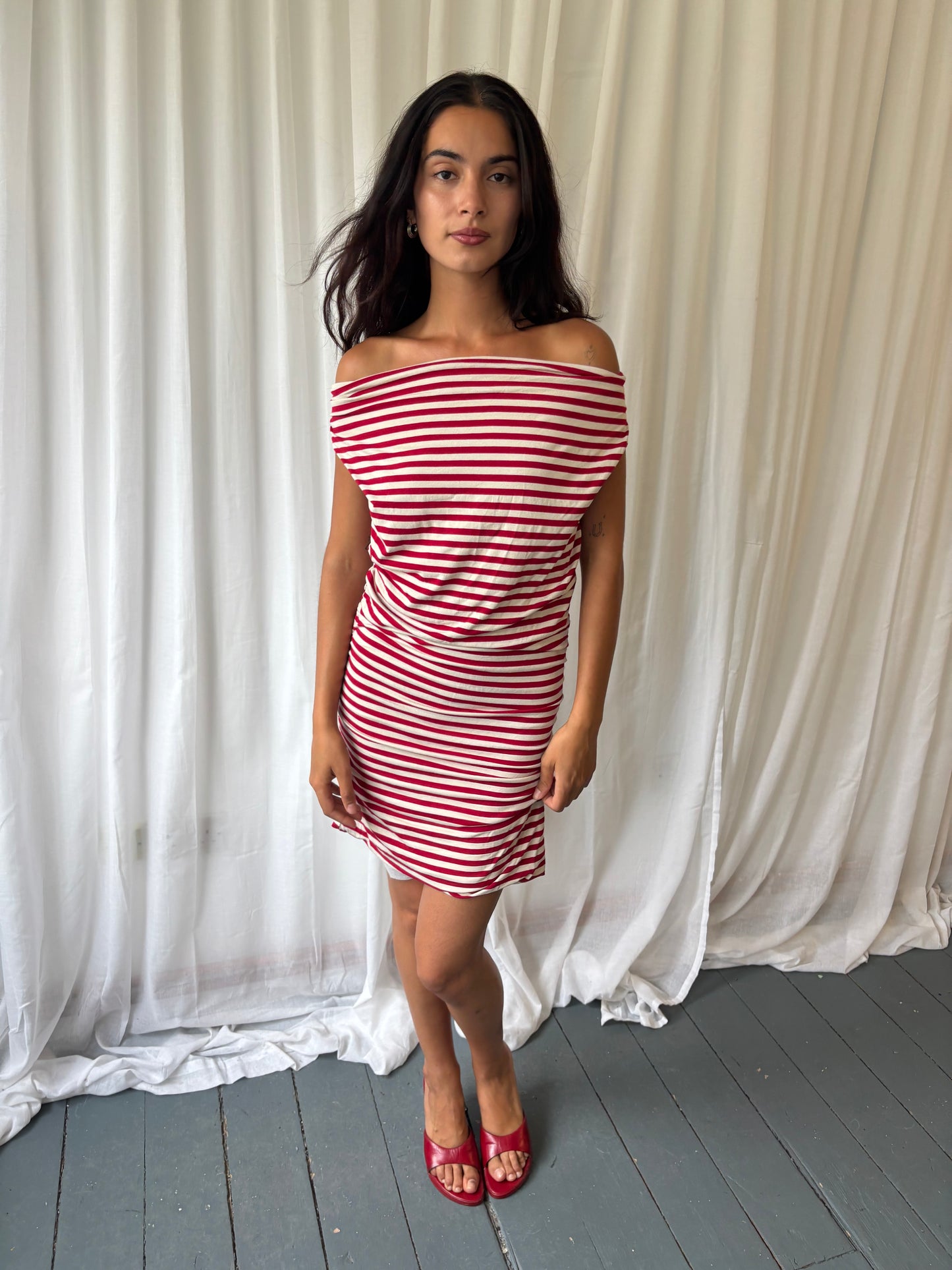 Monnari Red Stripe Dress