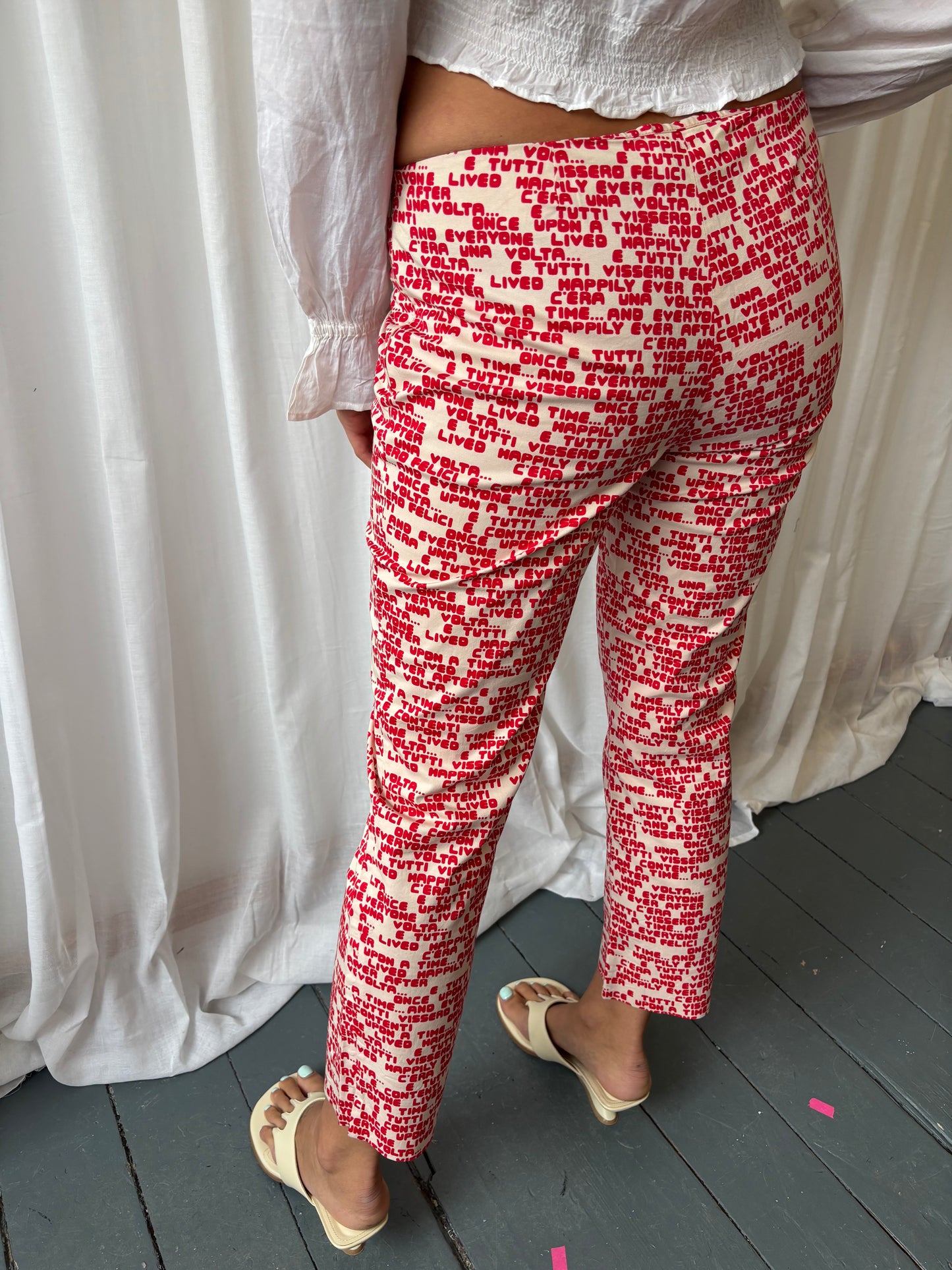 Moschino Typography Cropped Trousers