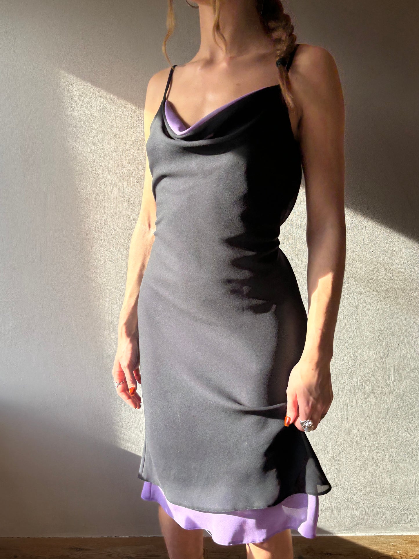 Bay Black Cowl Neck Dress