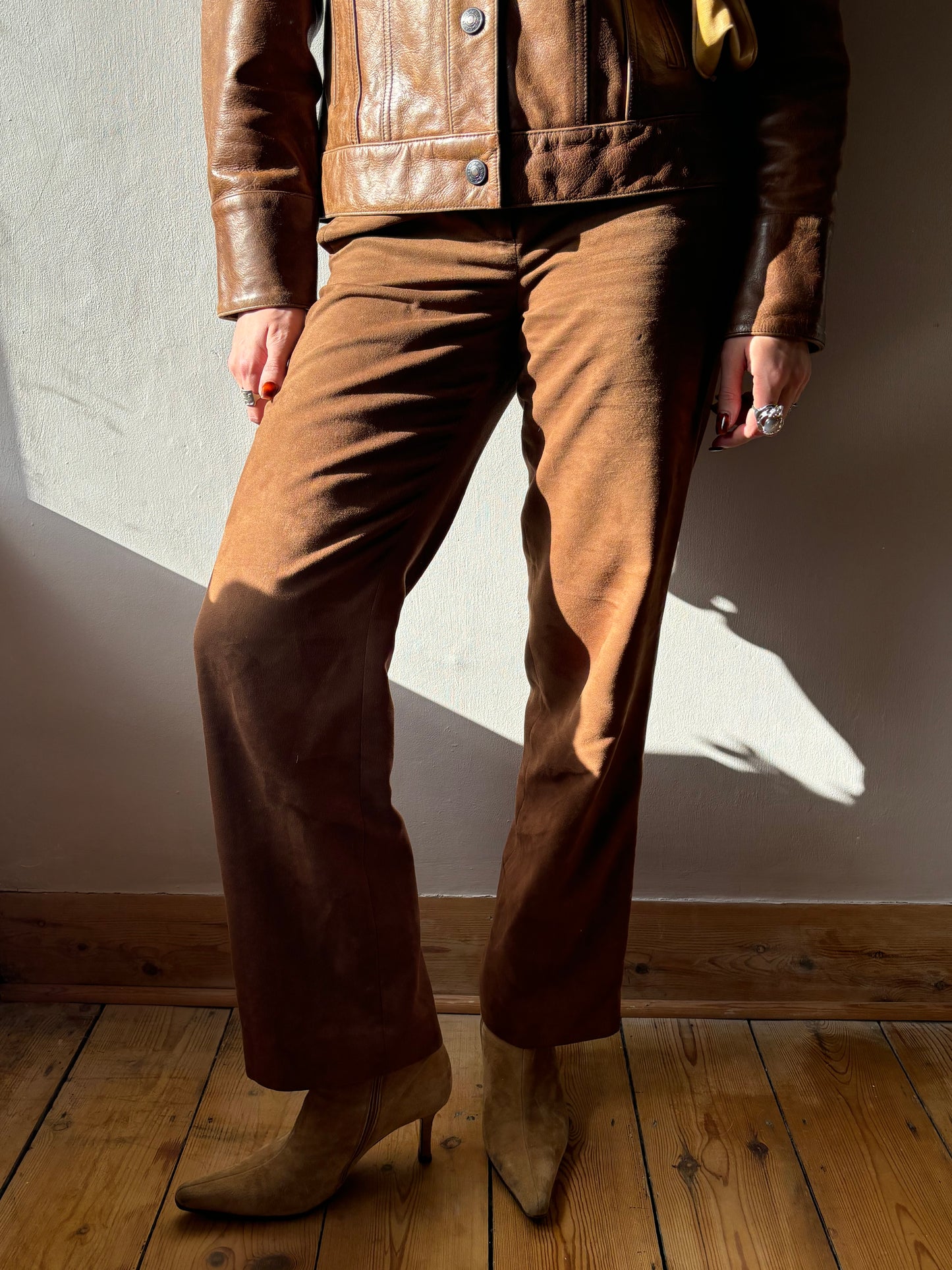 Gerry Webber Tan Suede Trousers