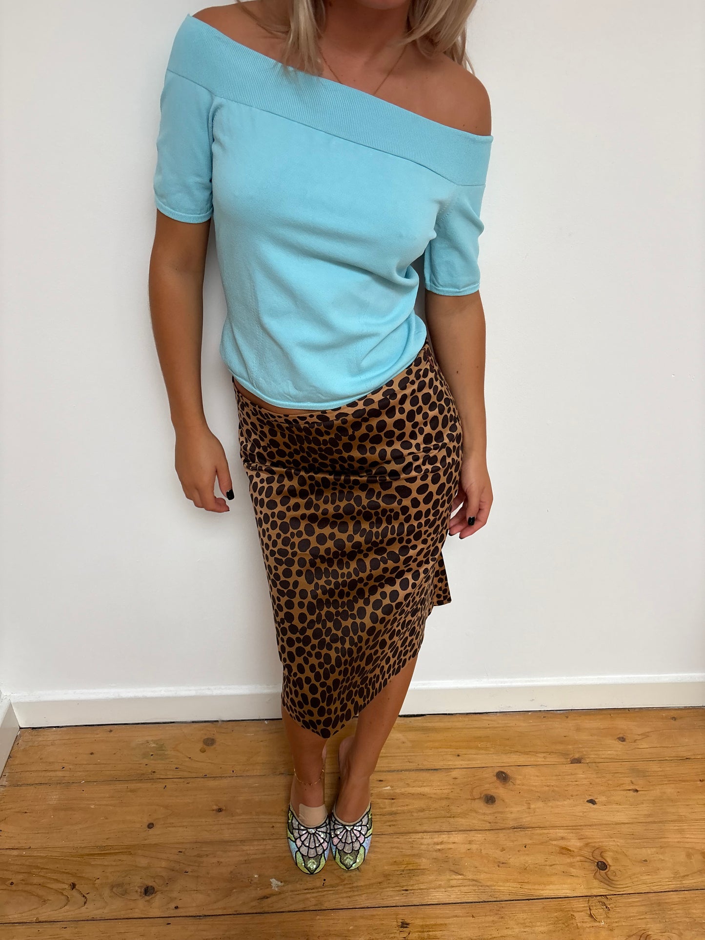 Alexander McQueen Turquoise Knit Top