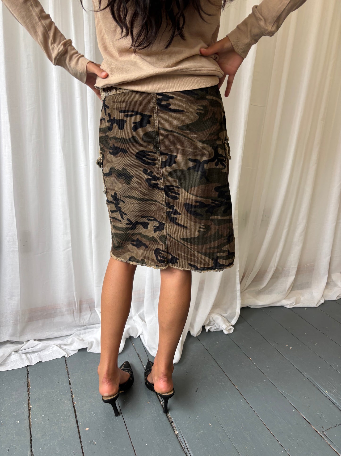 Phard Camo Cord Skirt