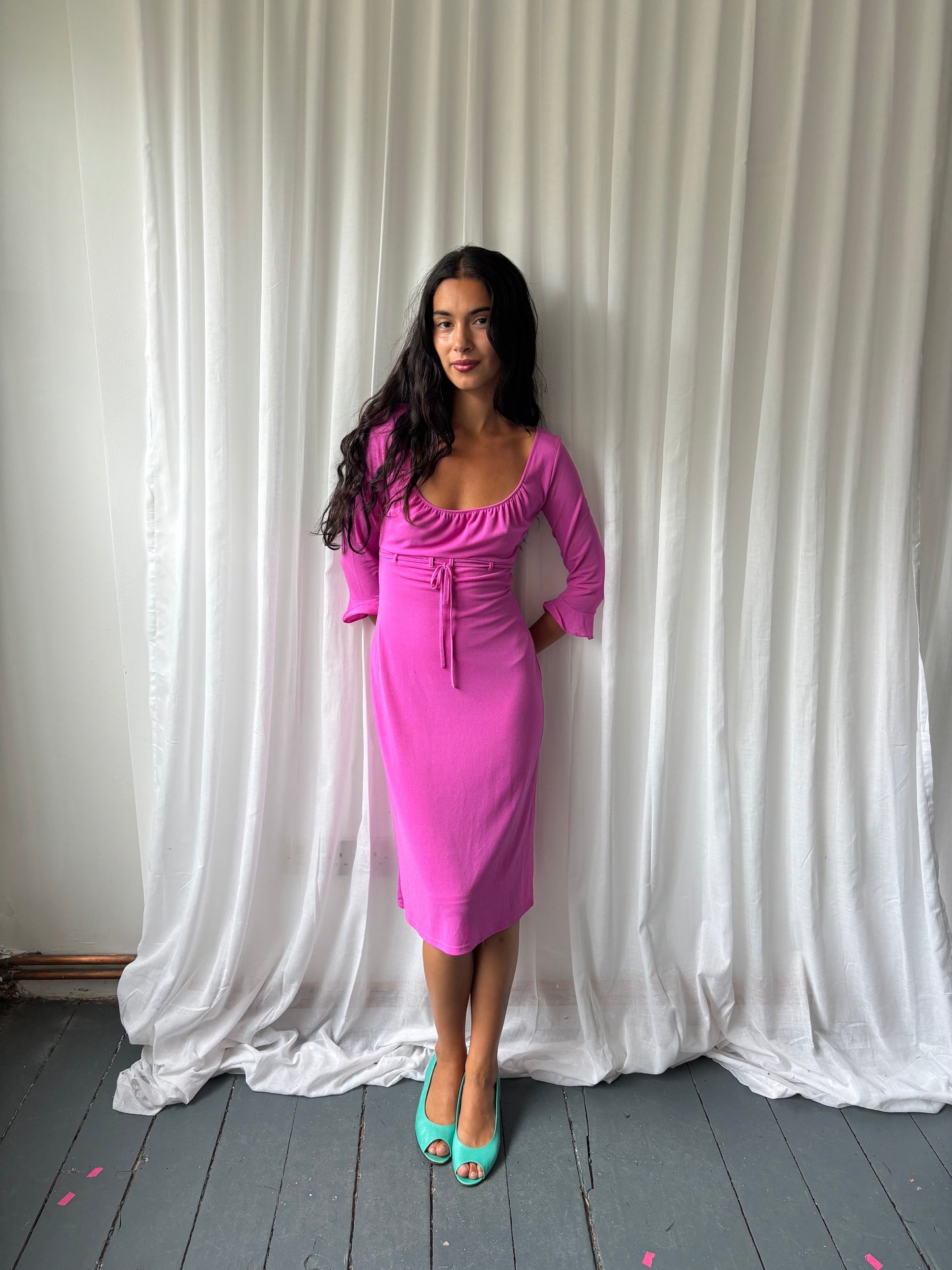Morgan Pink Midi Dress