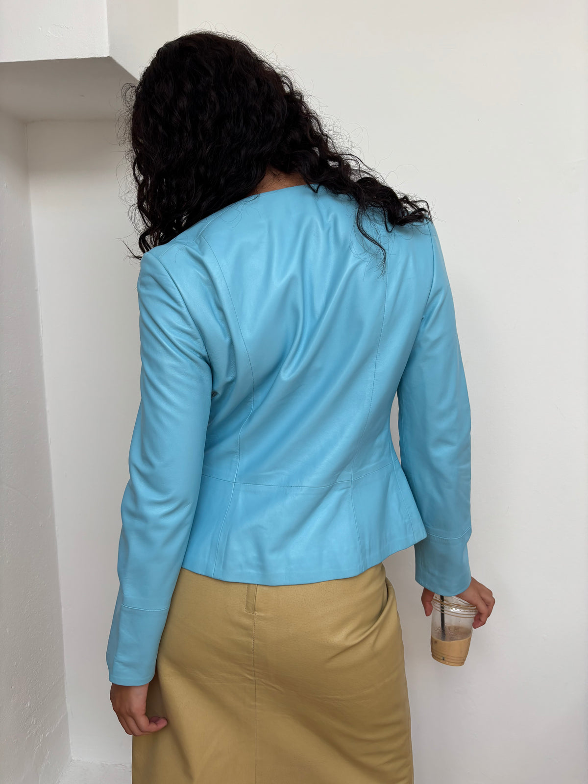 Episode Turquoise Leather Jacket