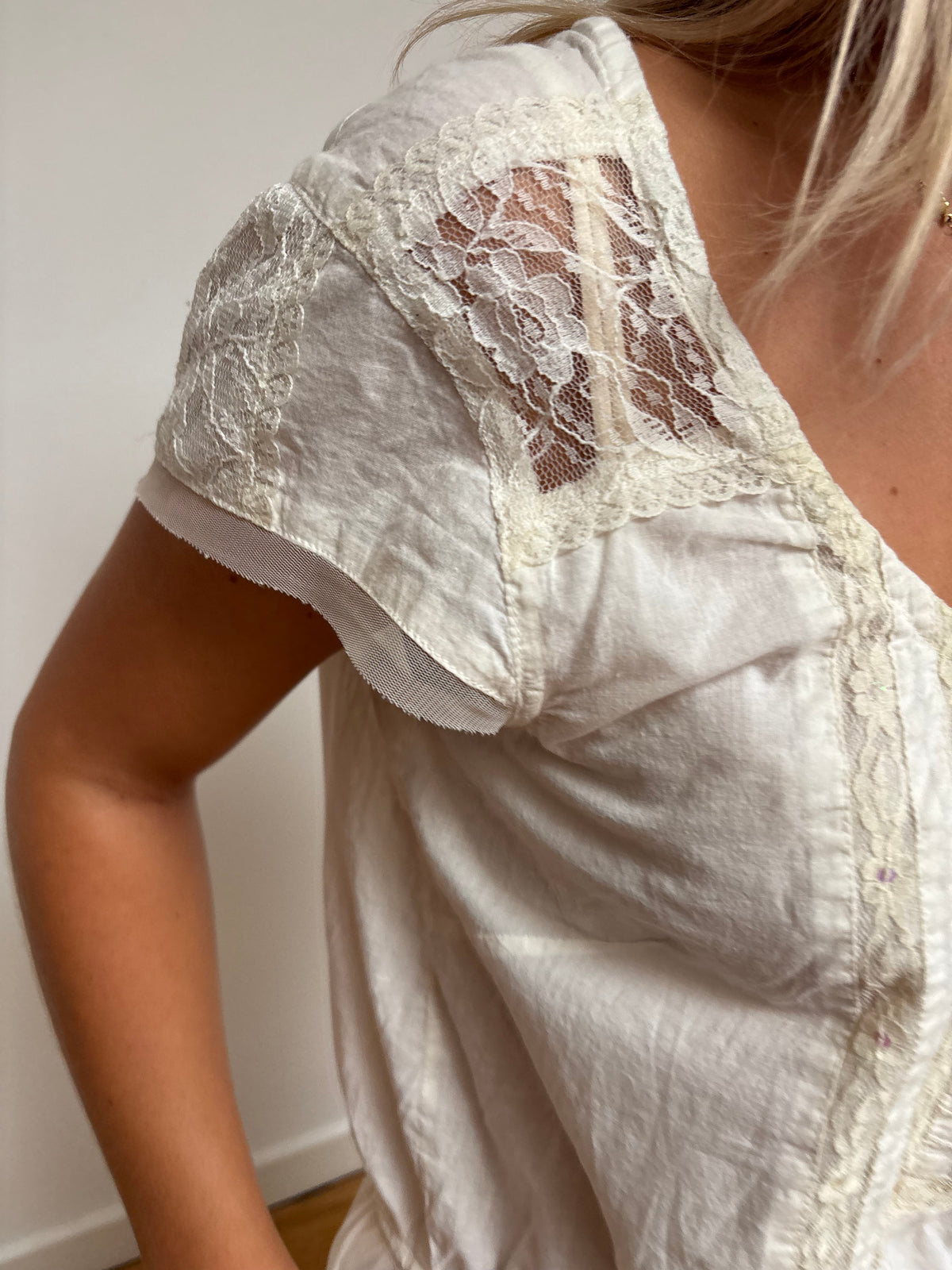 River Island White Milkmaid Top