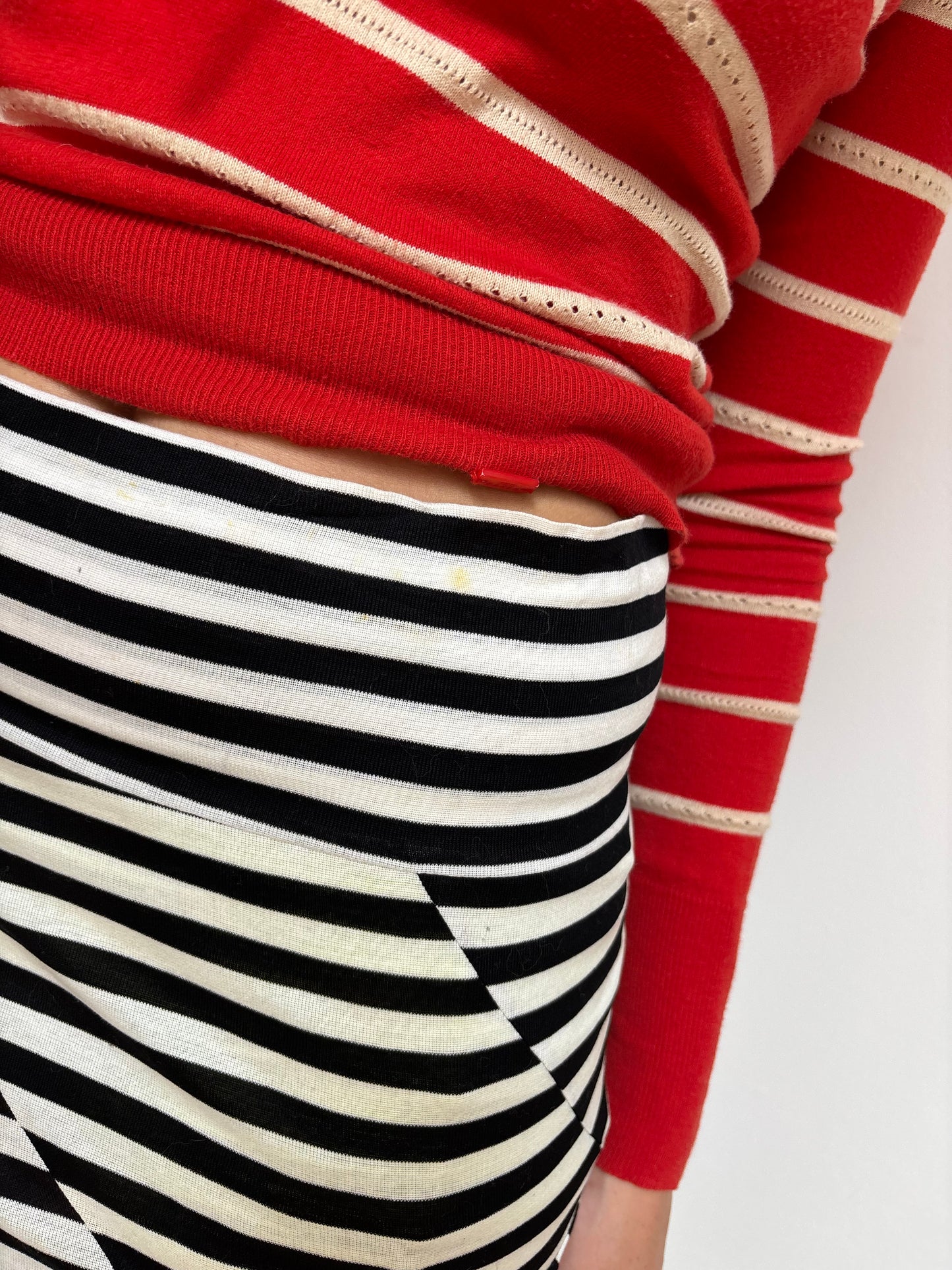 Dolce & Gabbana Black Stripe Skirt