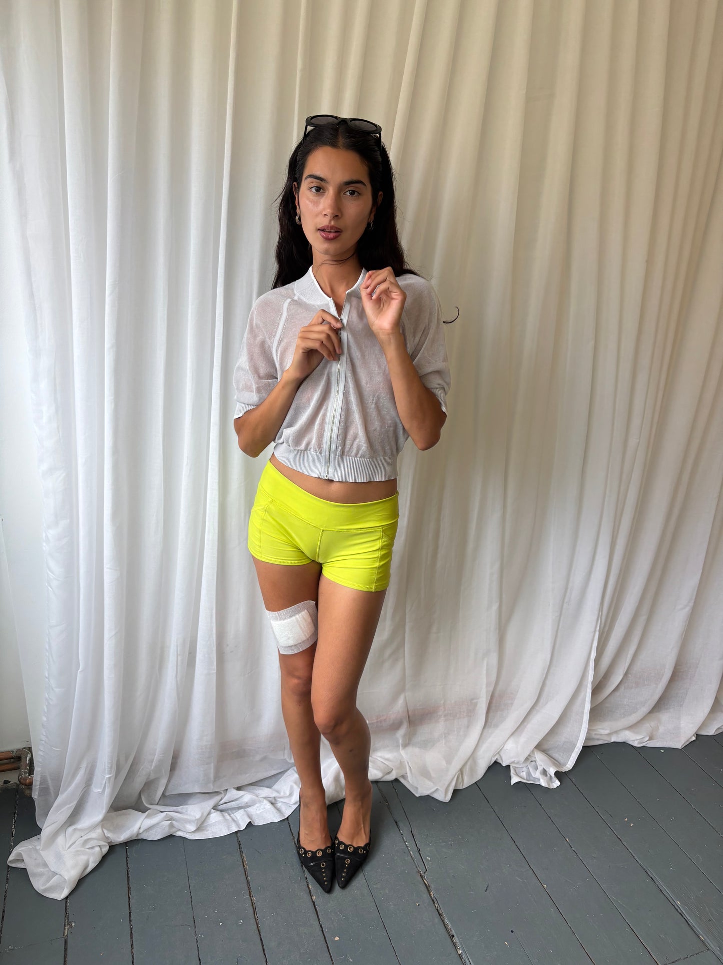 DKNY Sheer Knit Top