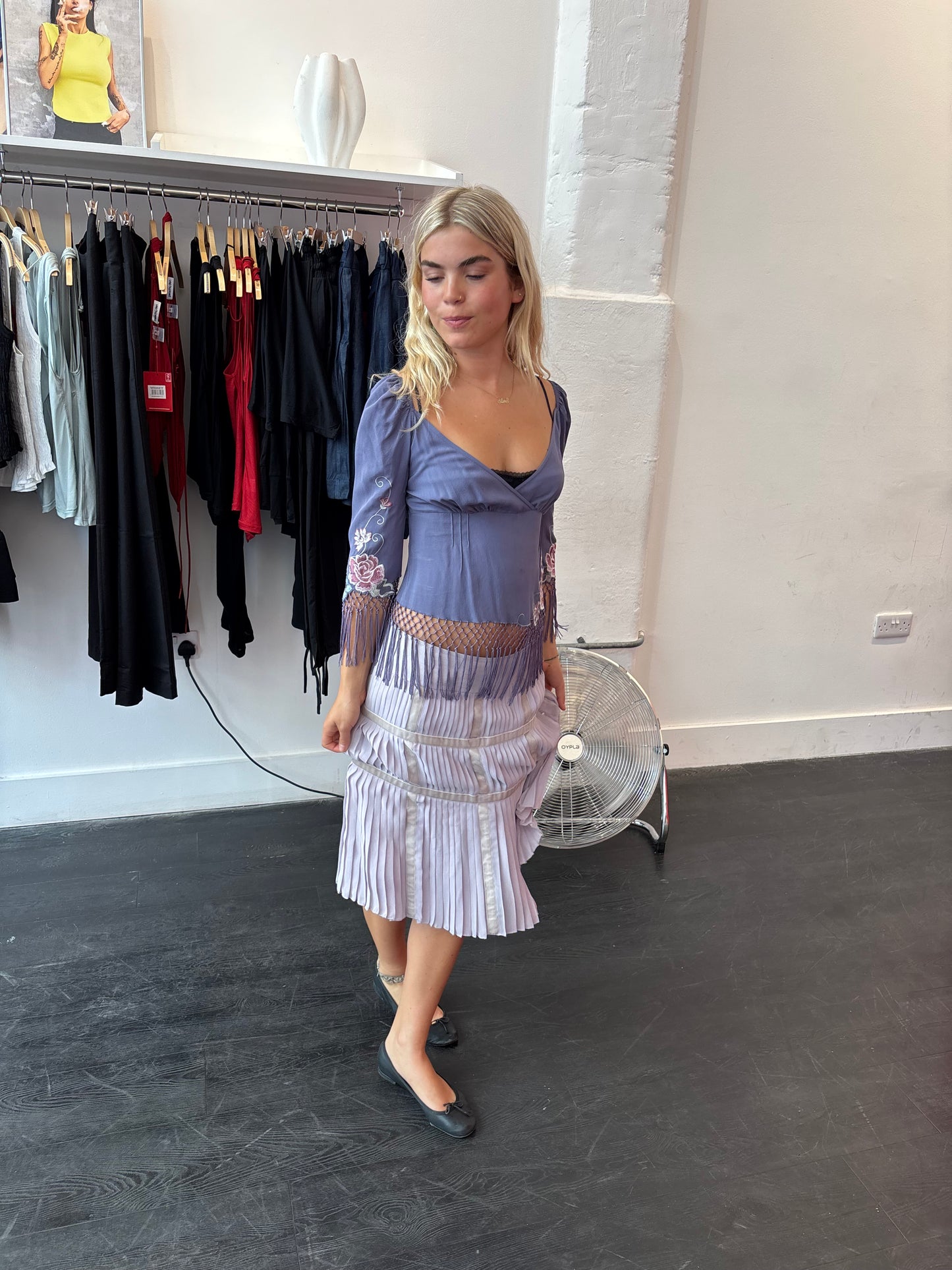 Jesire Lilac Silk Skirt