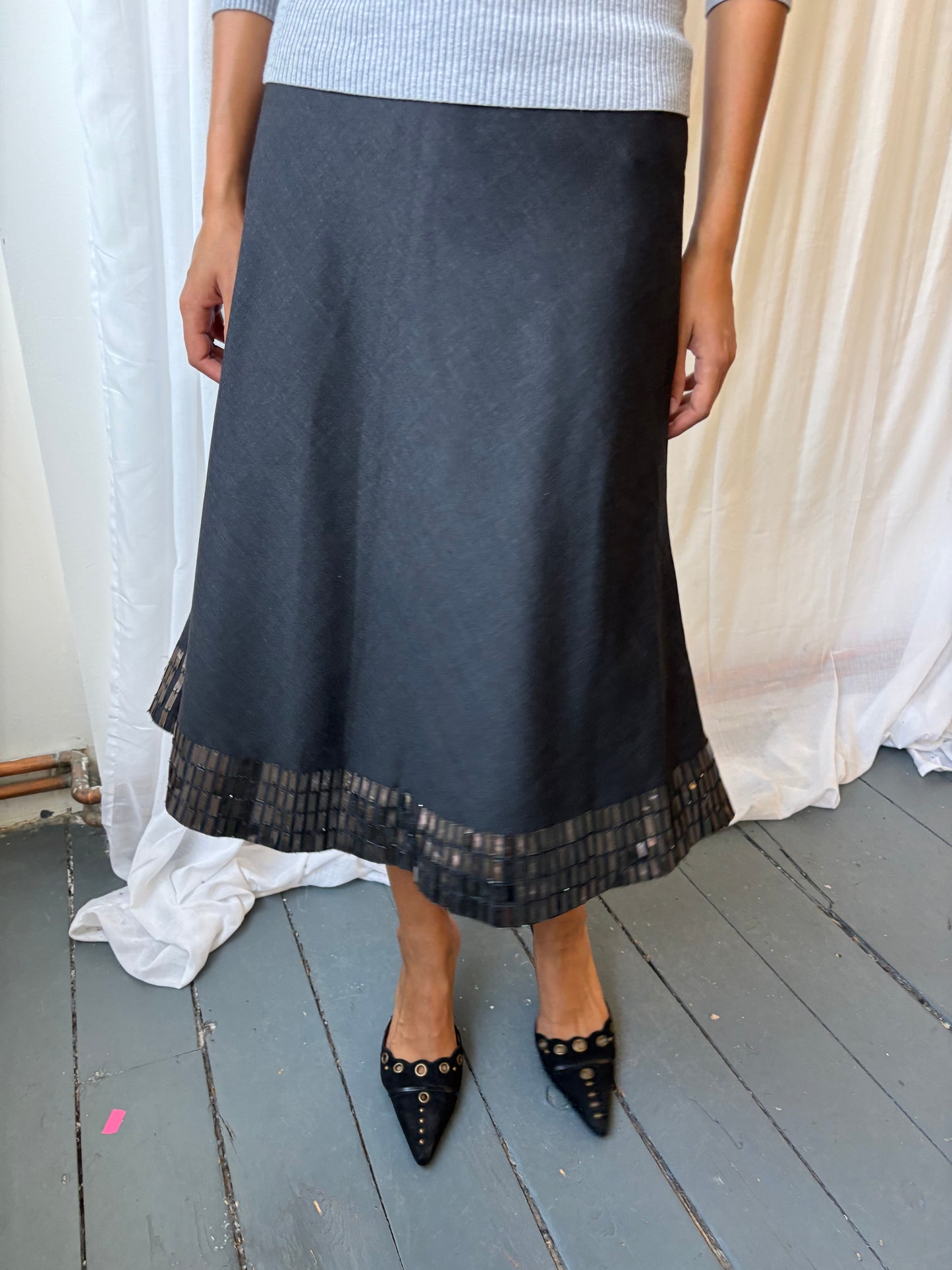 Betty Jackson Charcoal Skirt