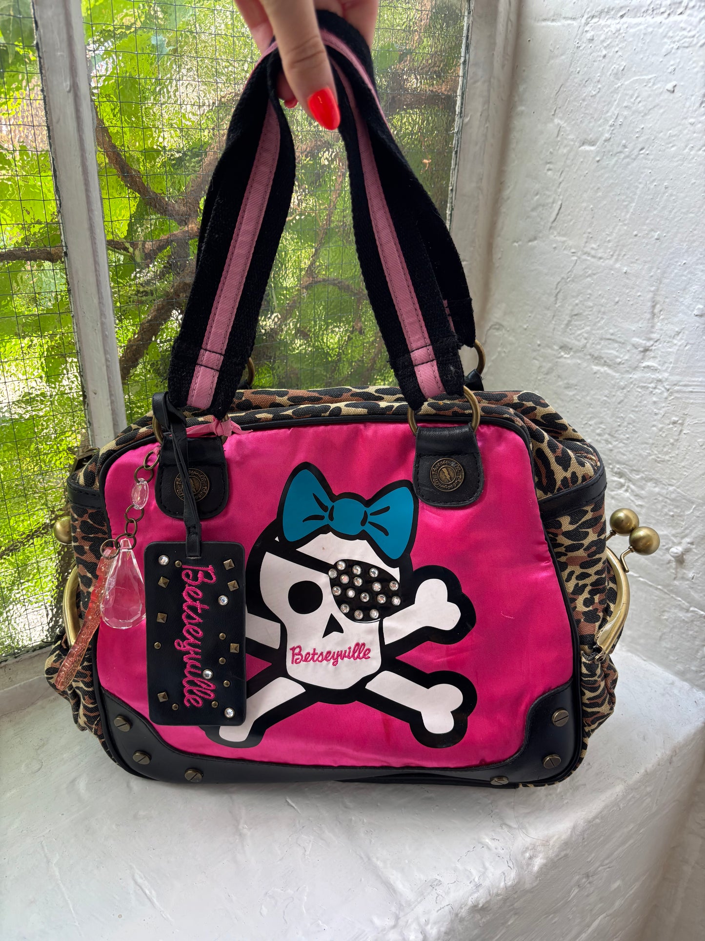 Betsey Johnson Pink Leopard Bag