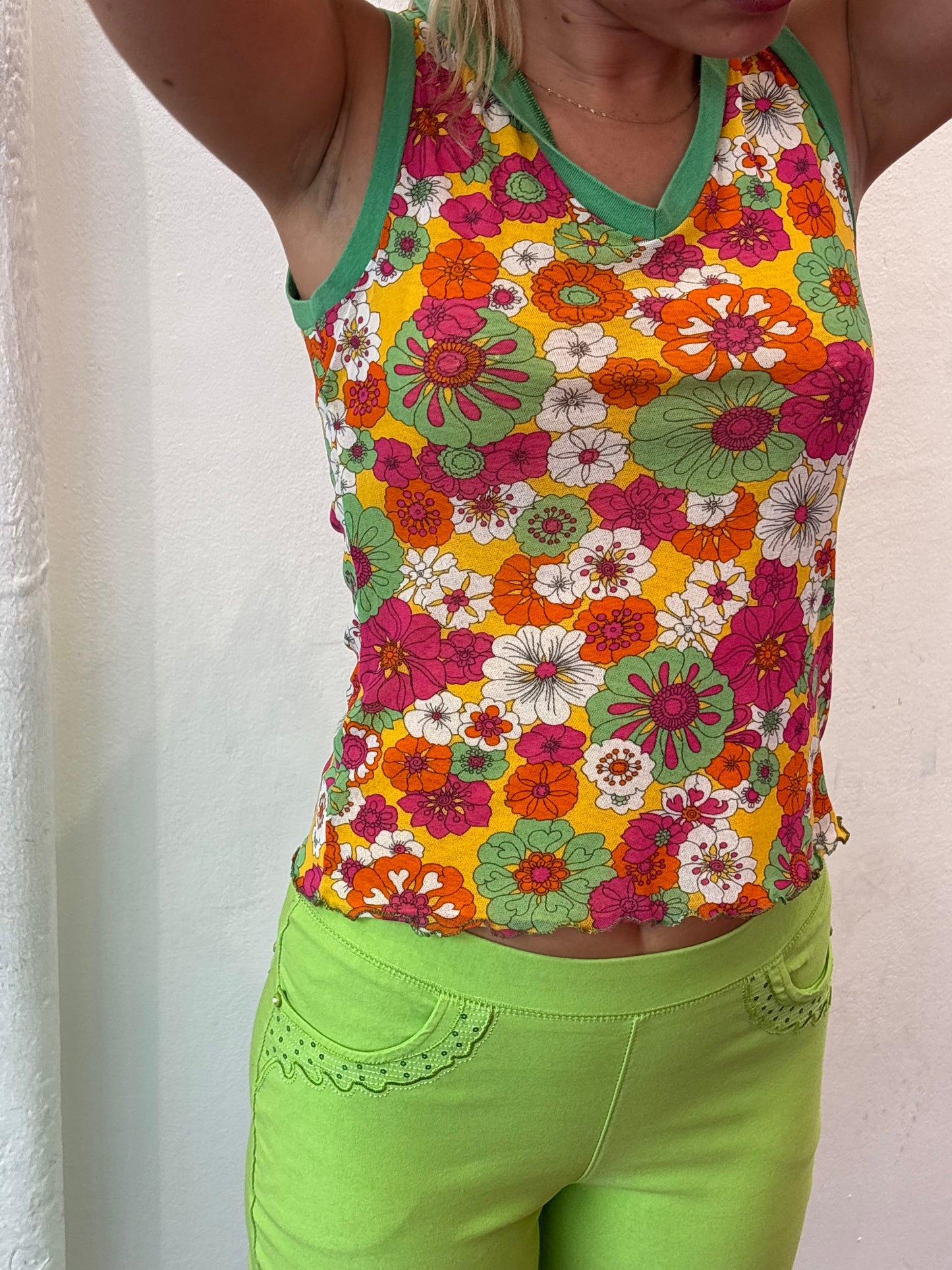 United Colors of Benetton Floral Mesh Vest