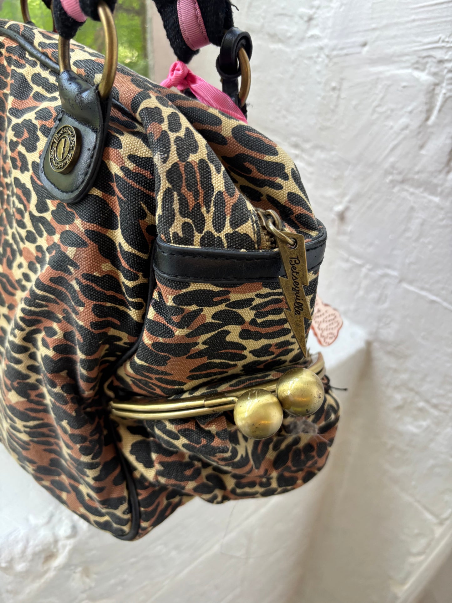 Betsey Johnson Pink Leopard Bag