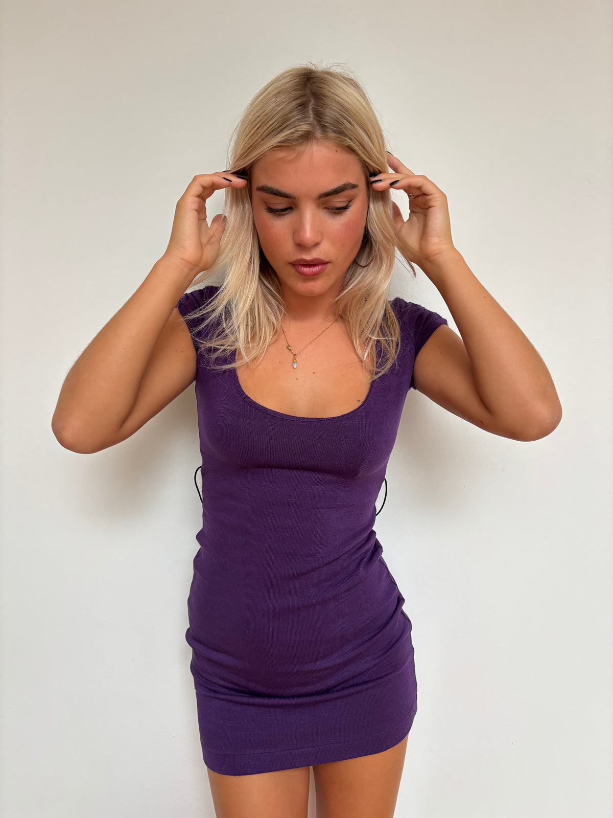 Jane Norman Purple Knit Dress