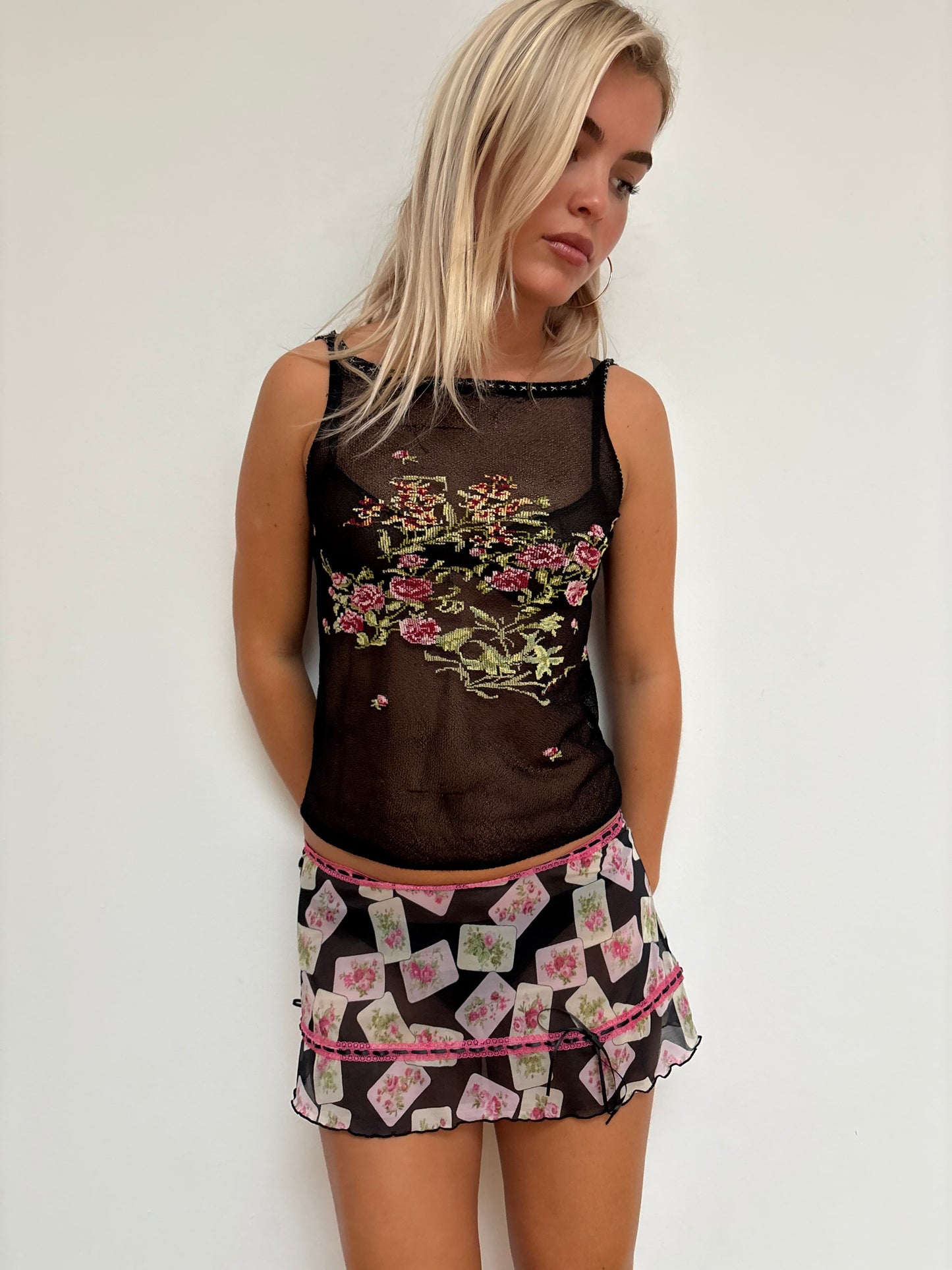 Knickerbox Printed Mesh Skirt
