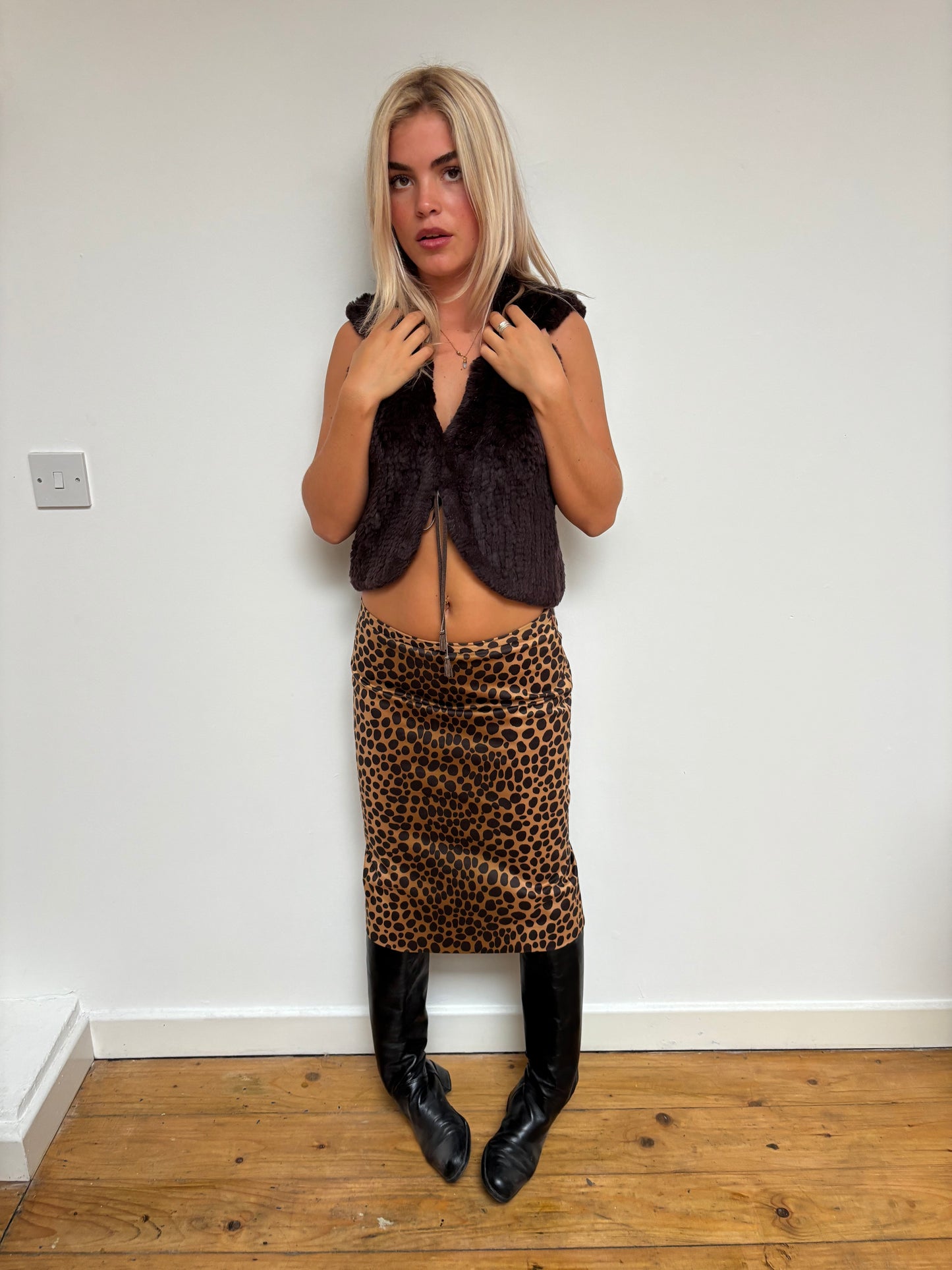 Moschino Animal Print Skirt