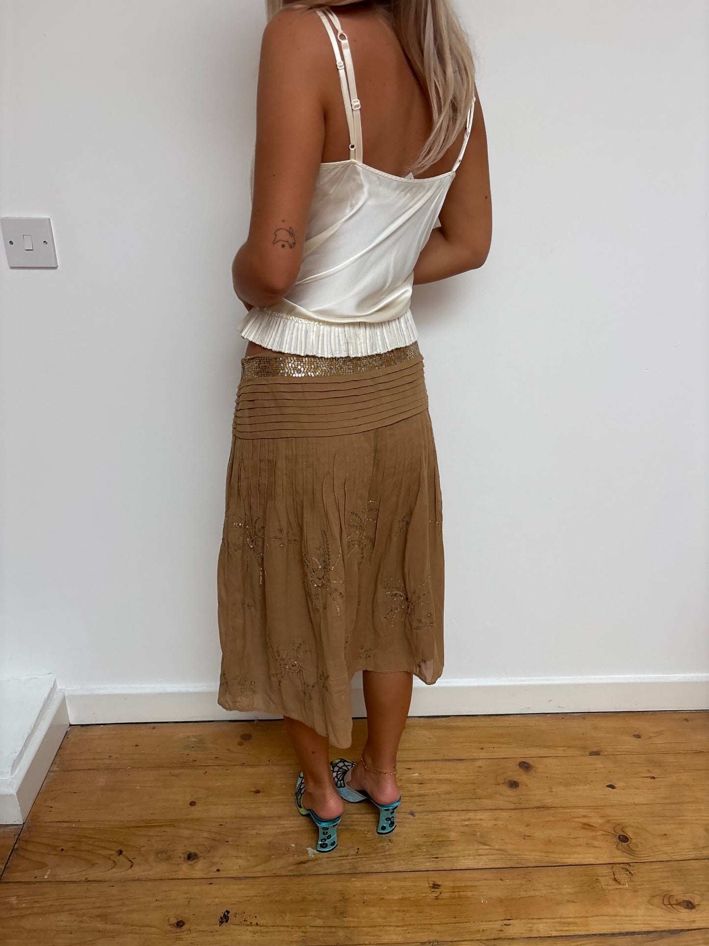 Day Birger Brown Beaded Skirt
