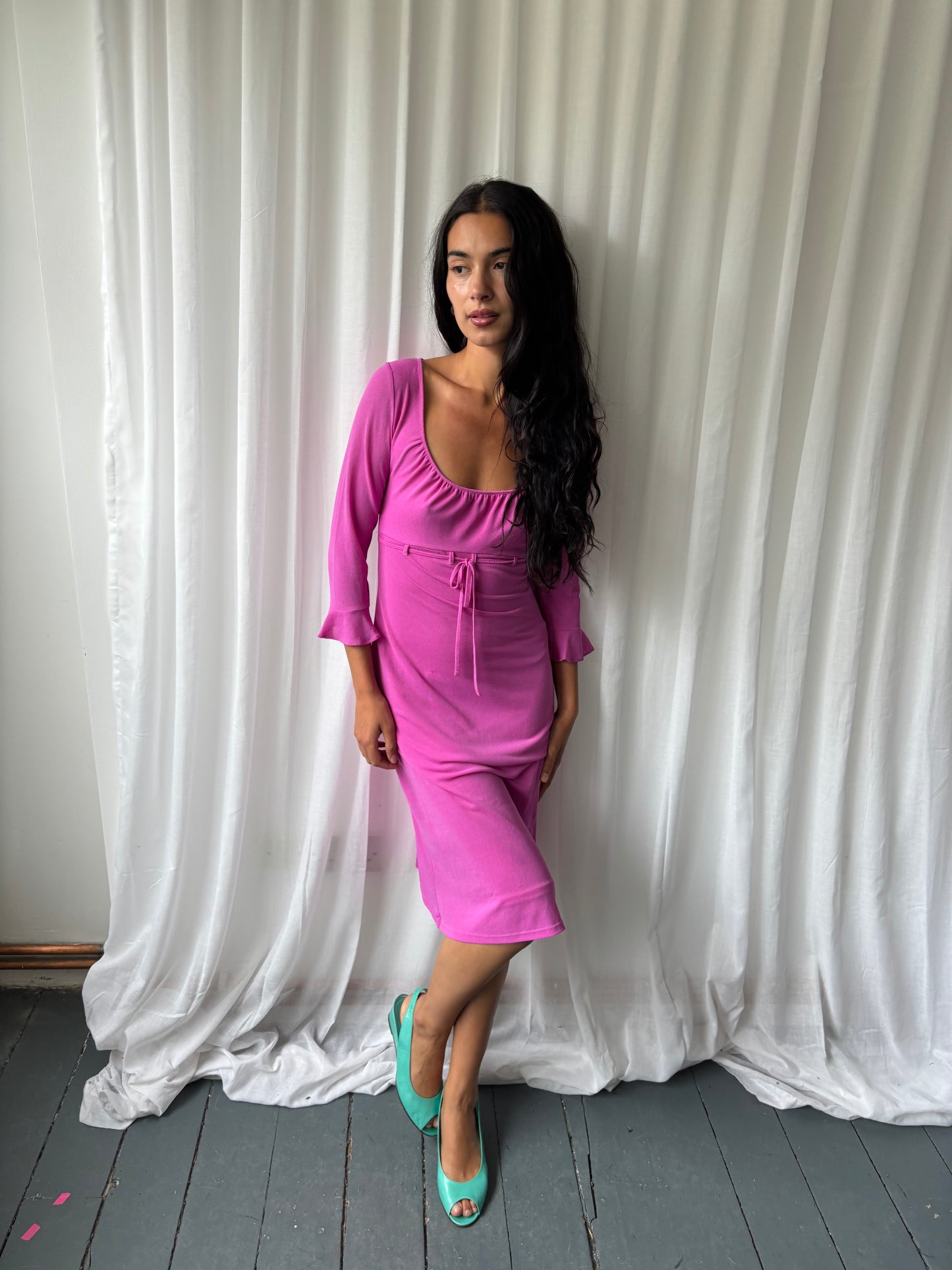 Morgan Pink Midi Dress