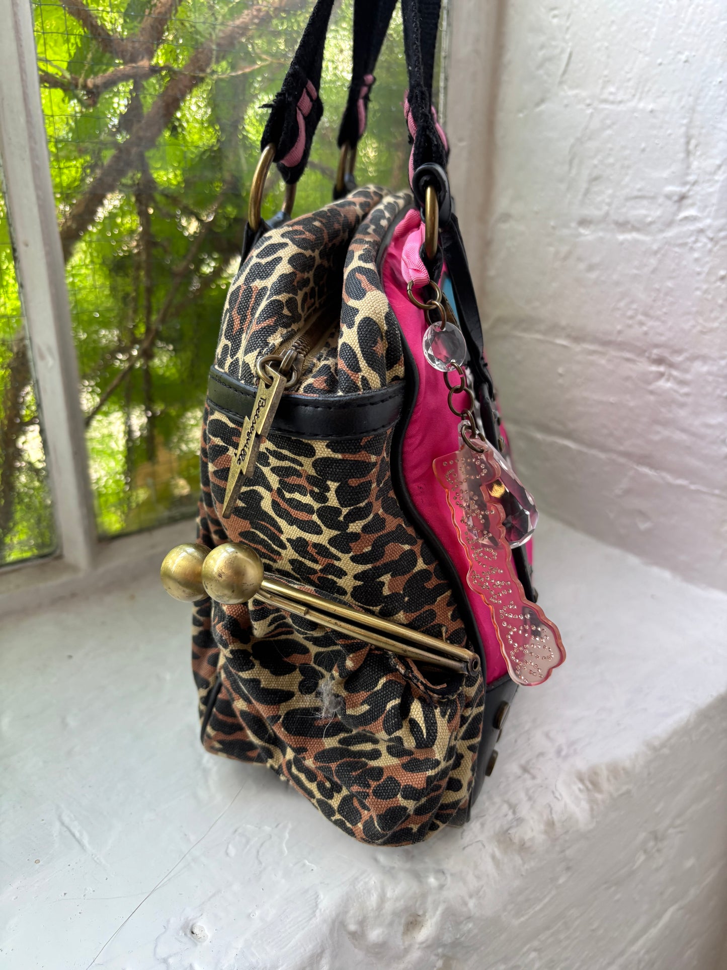 Betsey Johnson Pink Leopard Bag