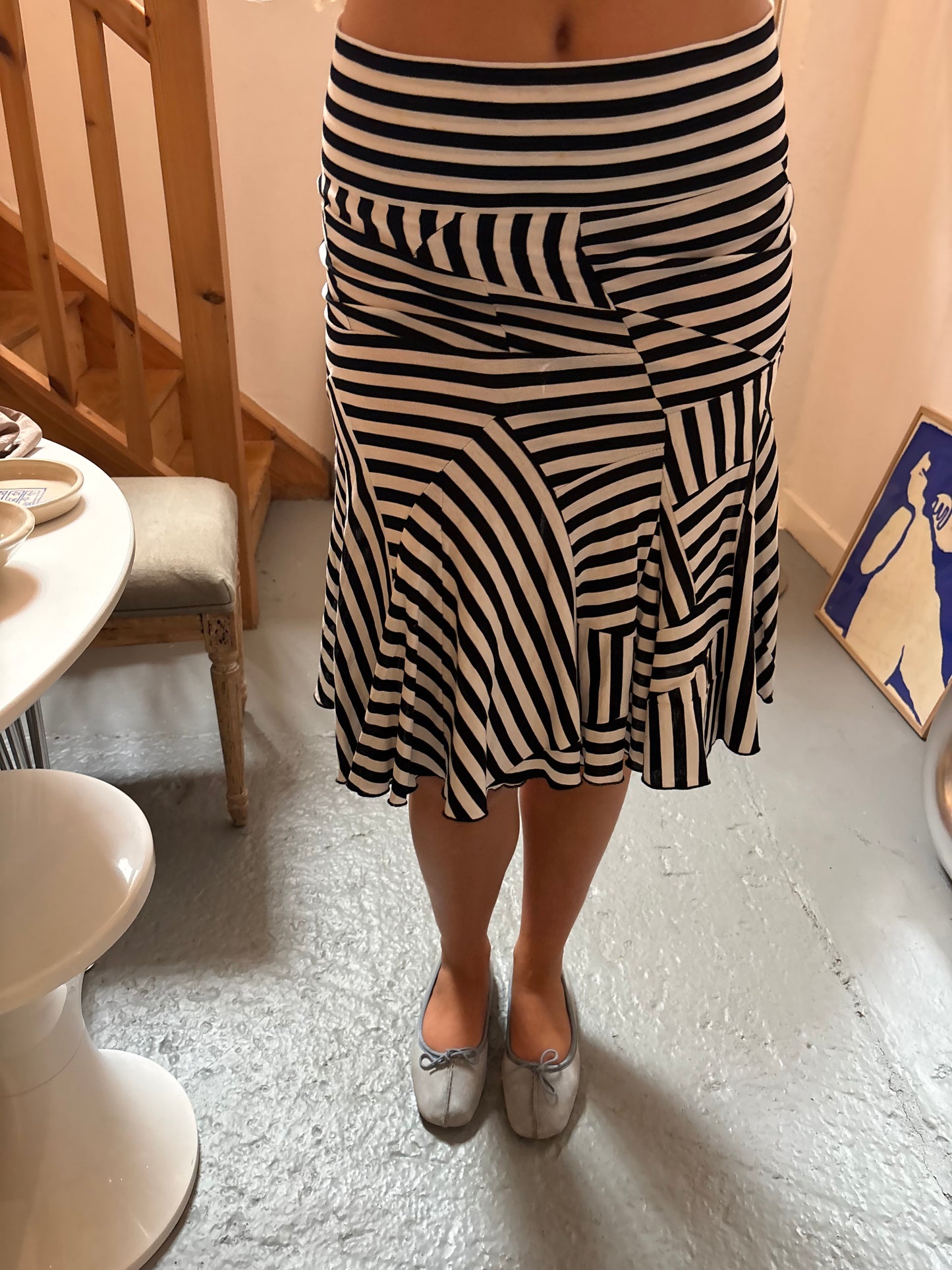 Dolce & Gabbana Black Stripe Skirt