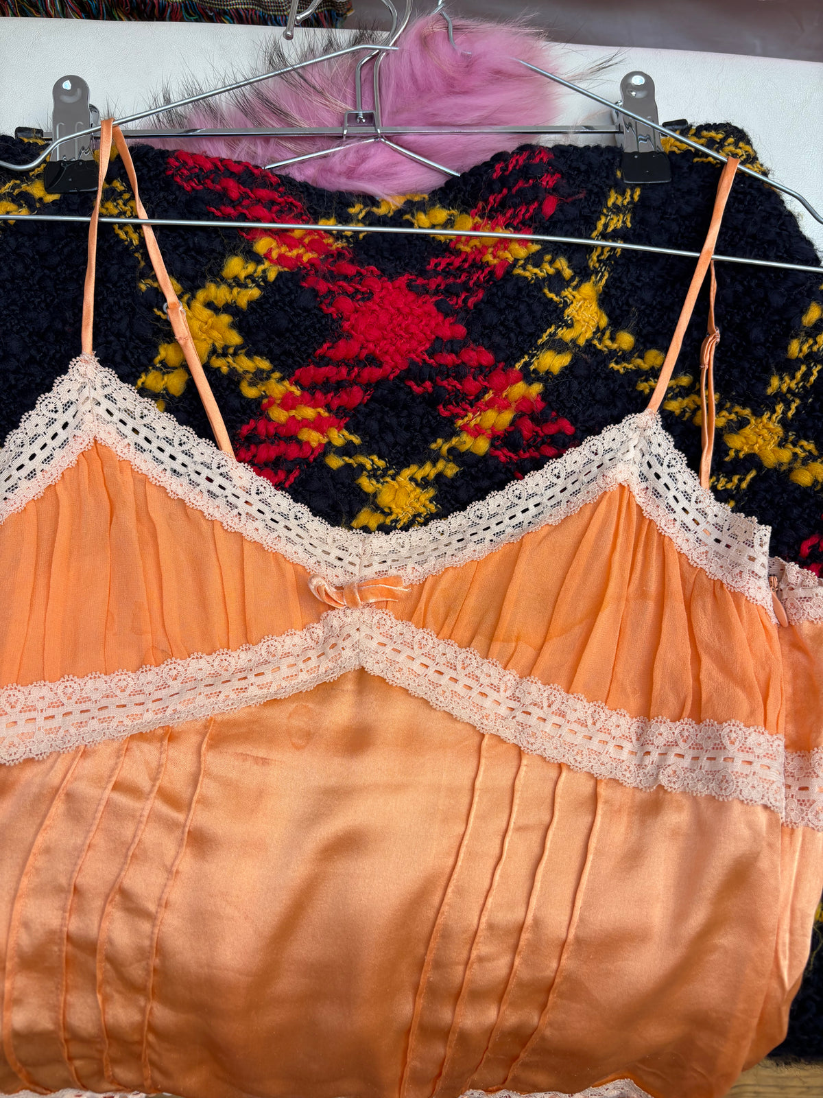 Bebe Orange Silk Cami