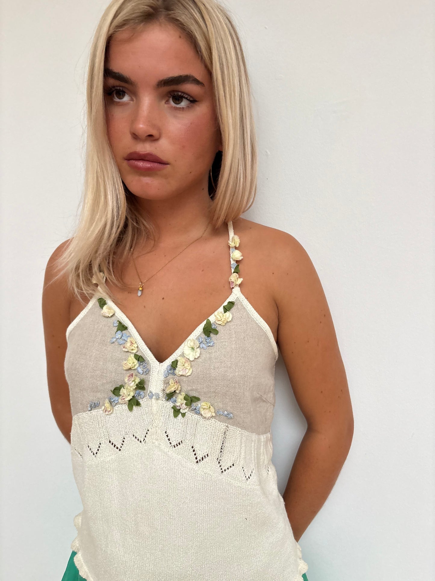Jesire Beige Knit Vest