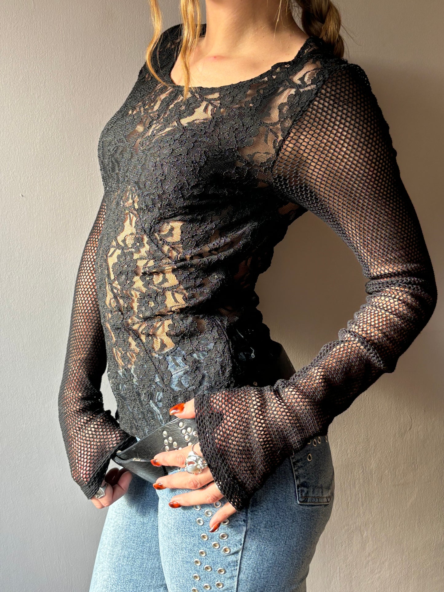 D&G Black Lace Top