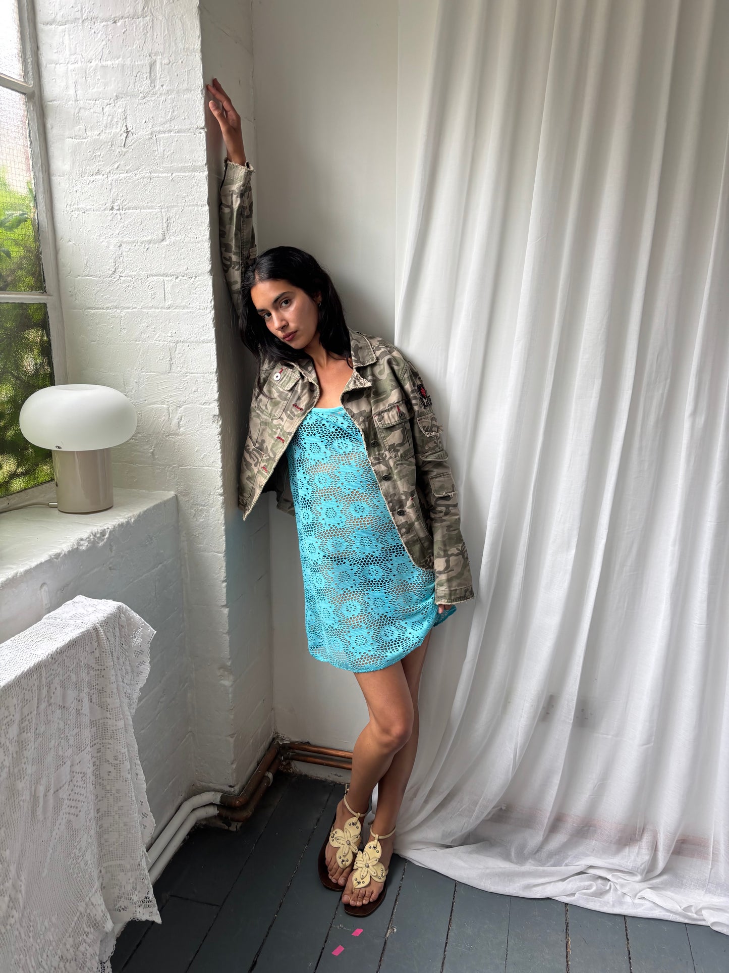 Vintage Turquoise Beach Cover-up