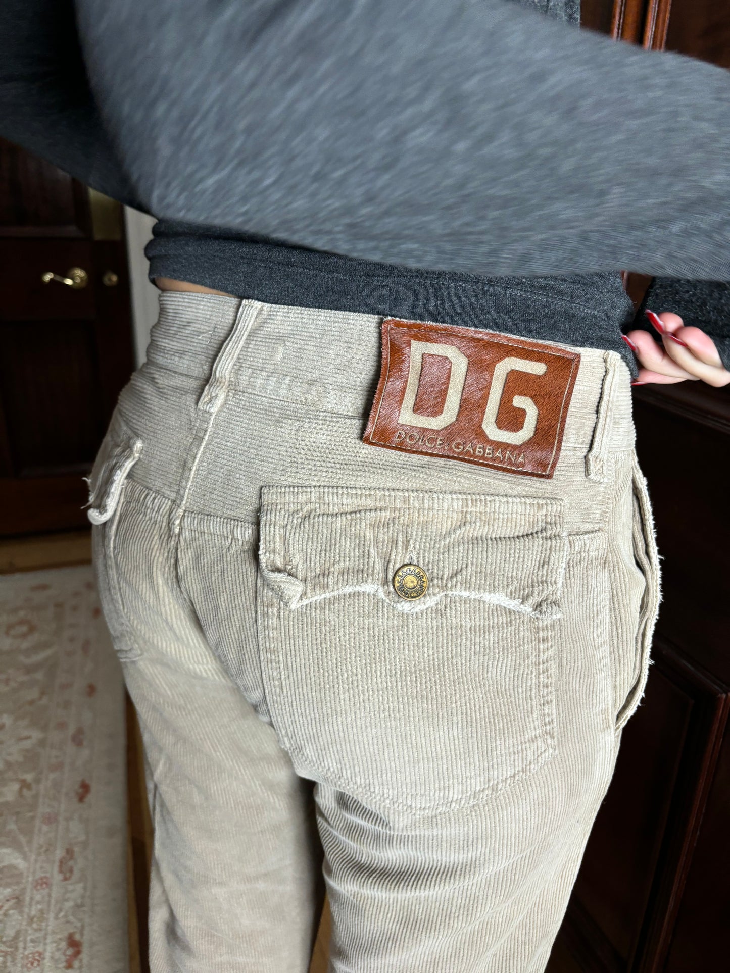 Dolce & Gabbana Beige Cord Trousers