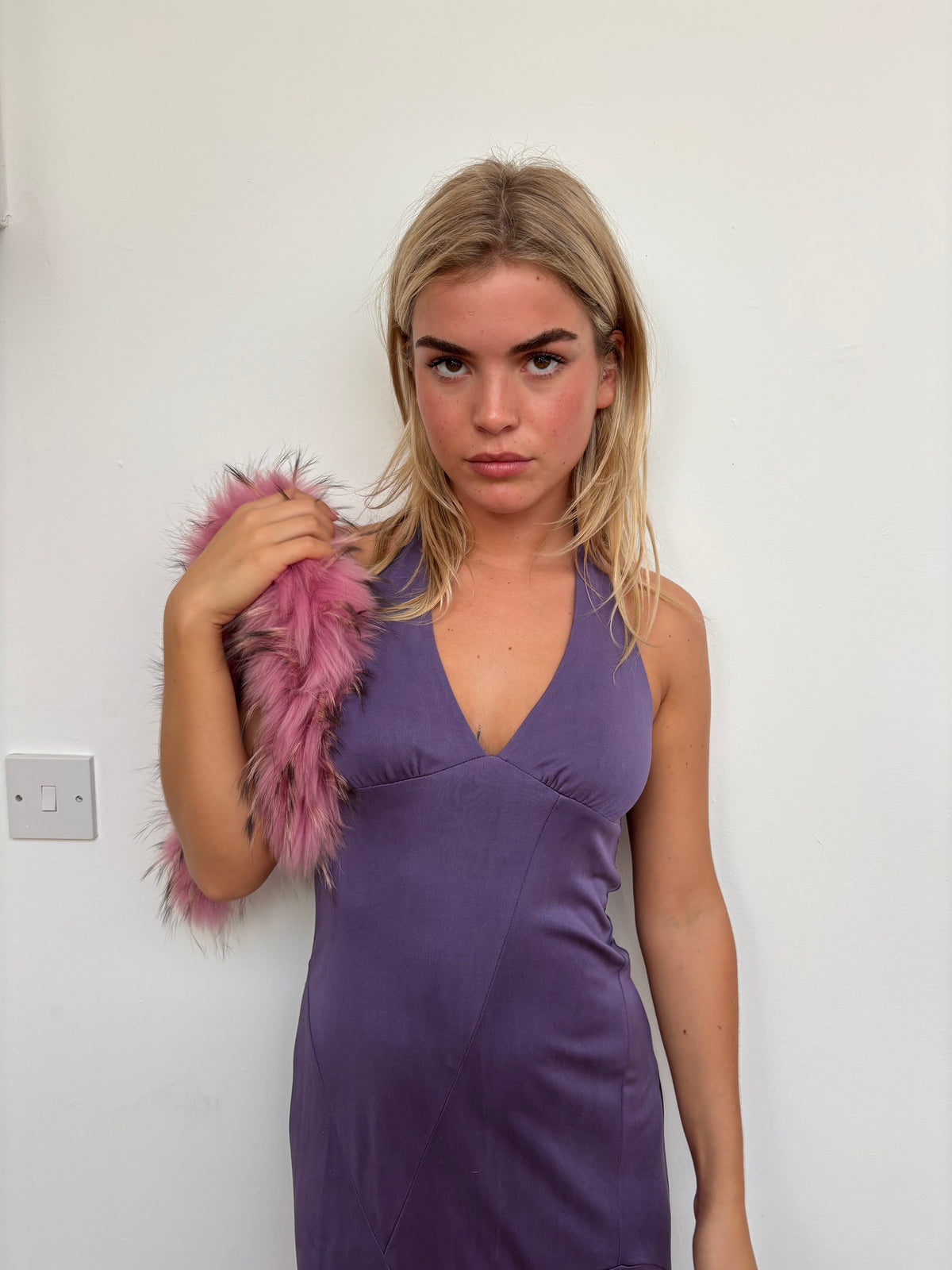 Poleci Purple Backless Dress
