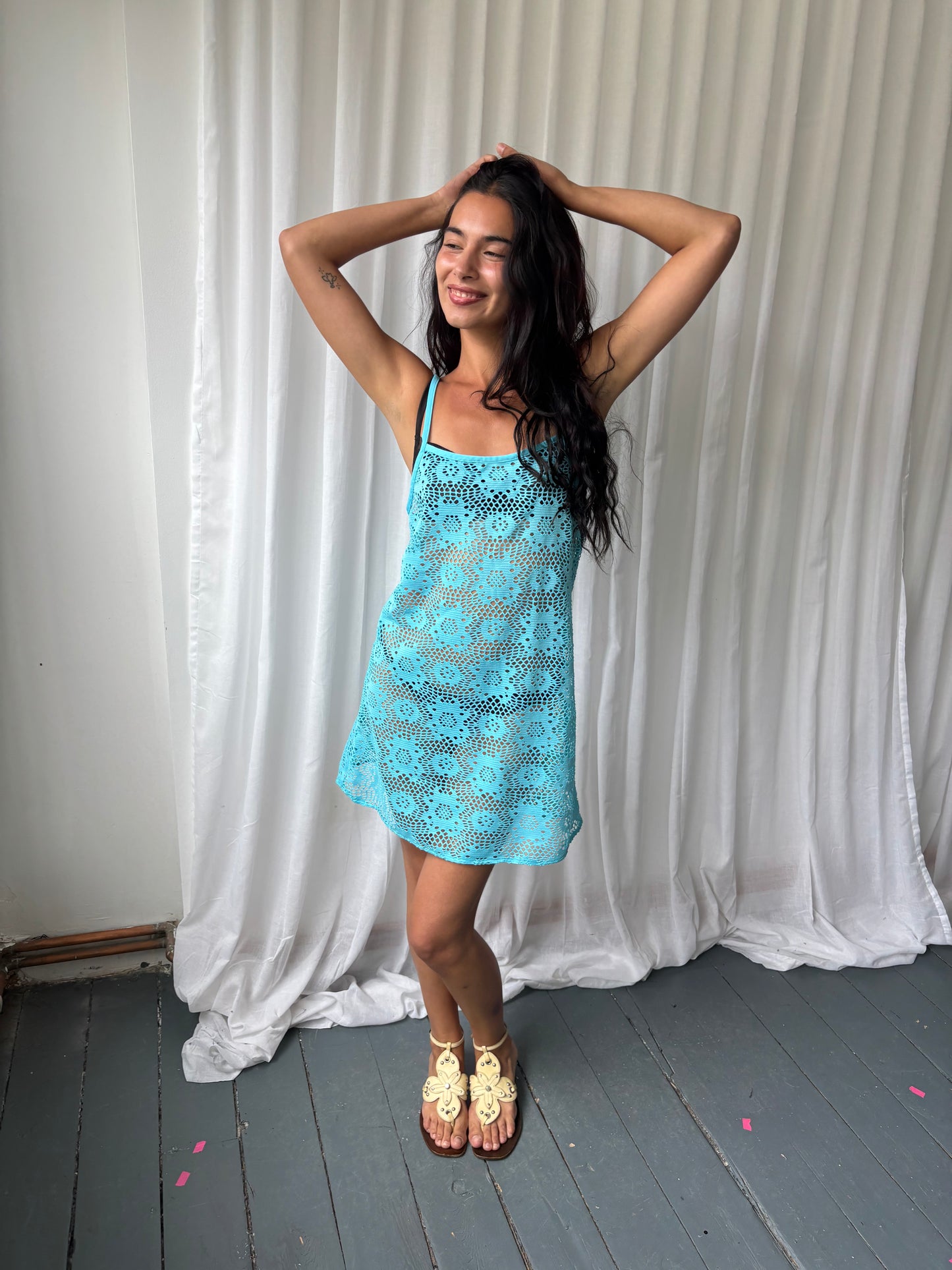 Vintage Turquoise Beach Cover-up