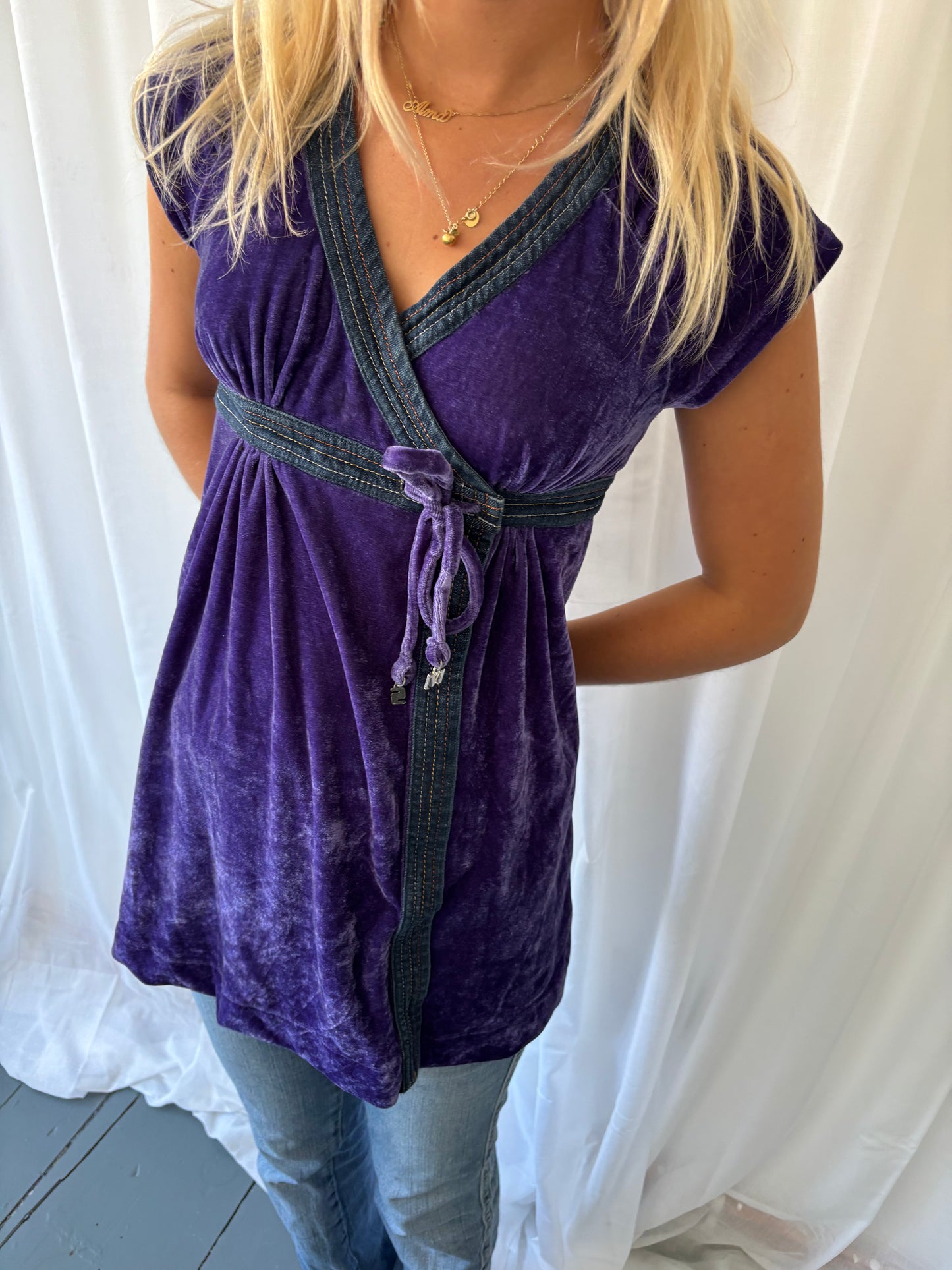 Miss Sixty Purple Velvet Top