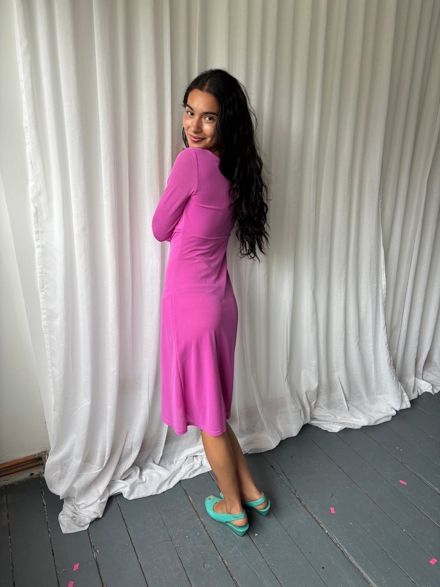 Morgan Pink Midi Dress