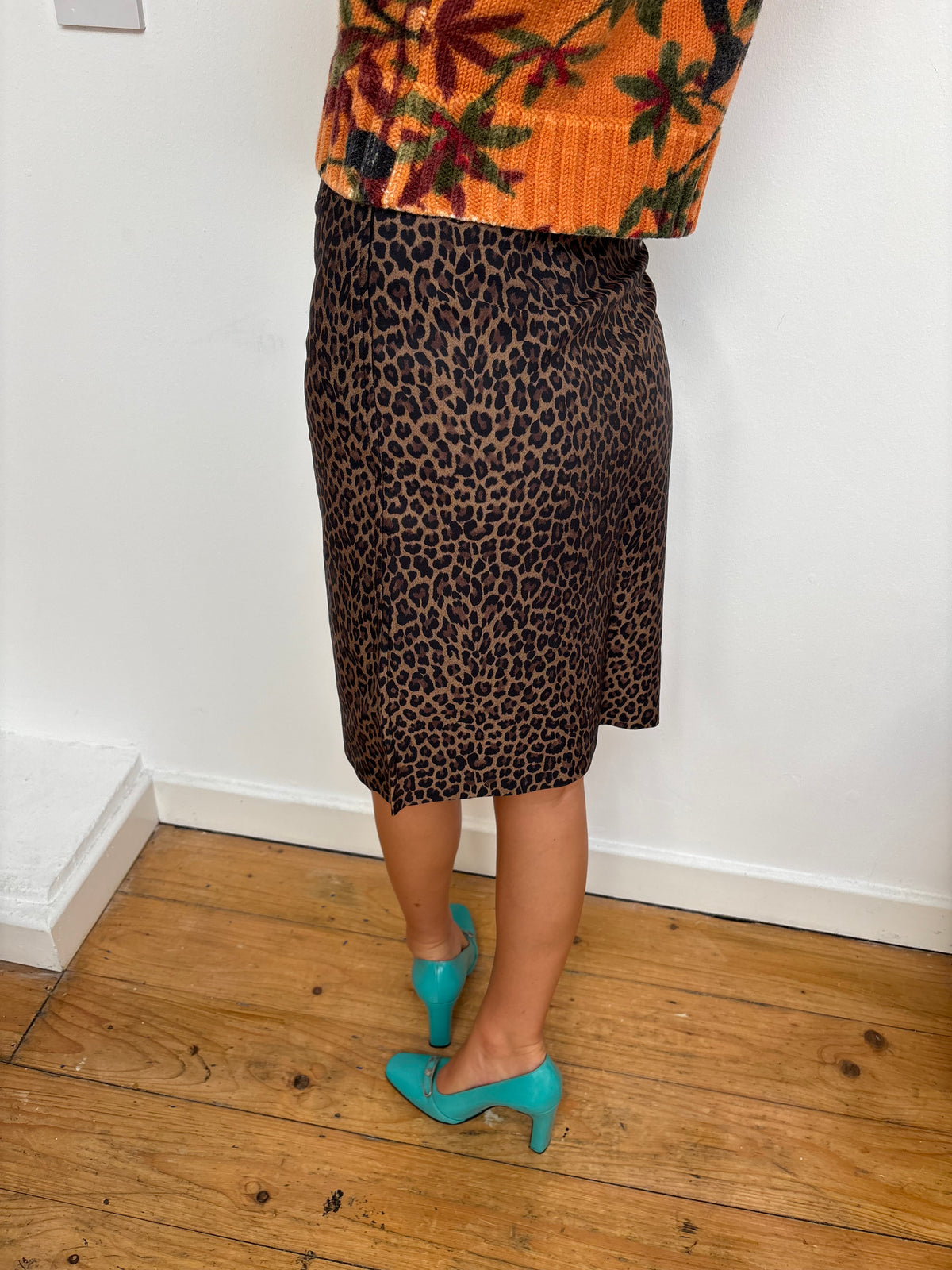 Alain Manoukian Leopard Print Skirt