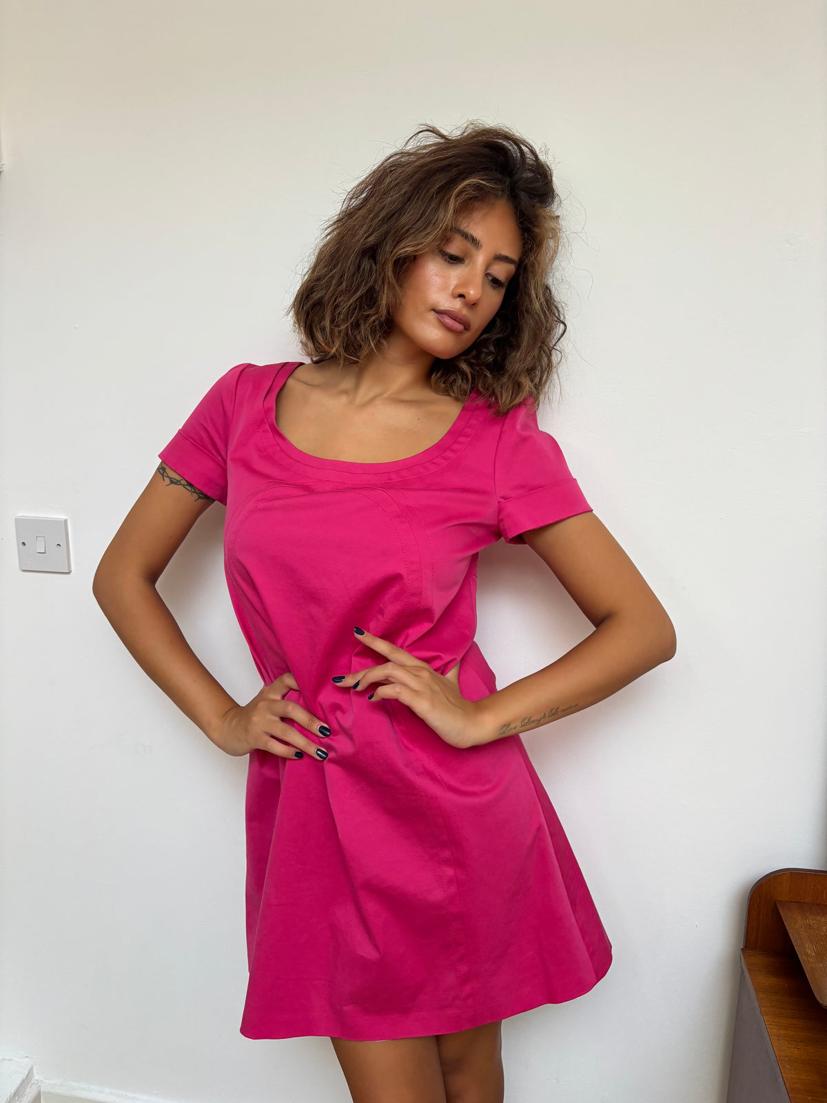 Kenzo Hot Pink Shift Dress
