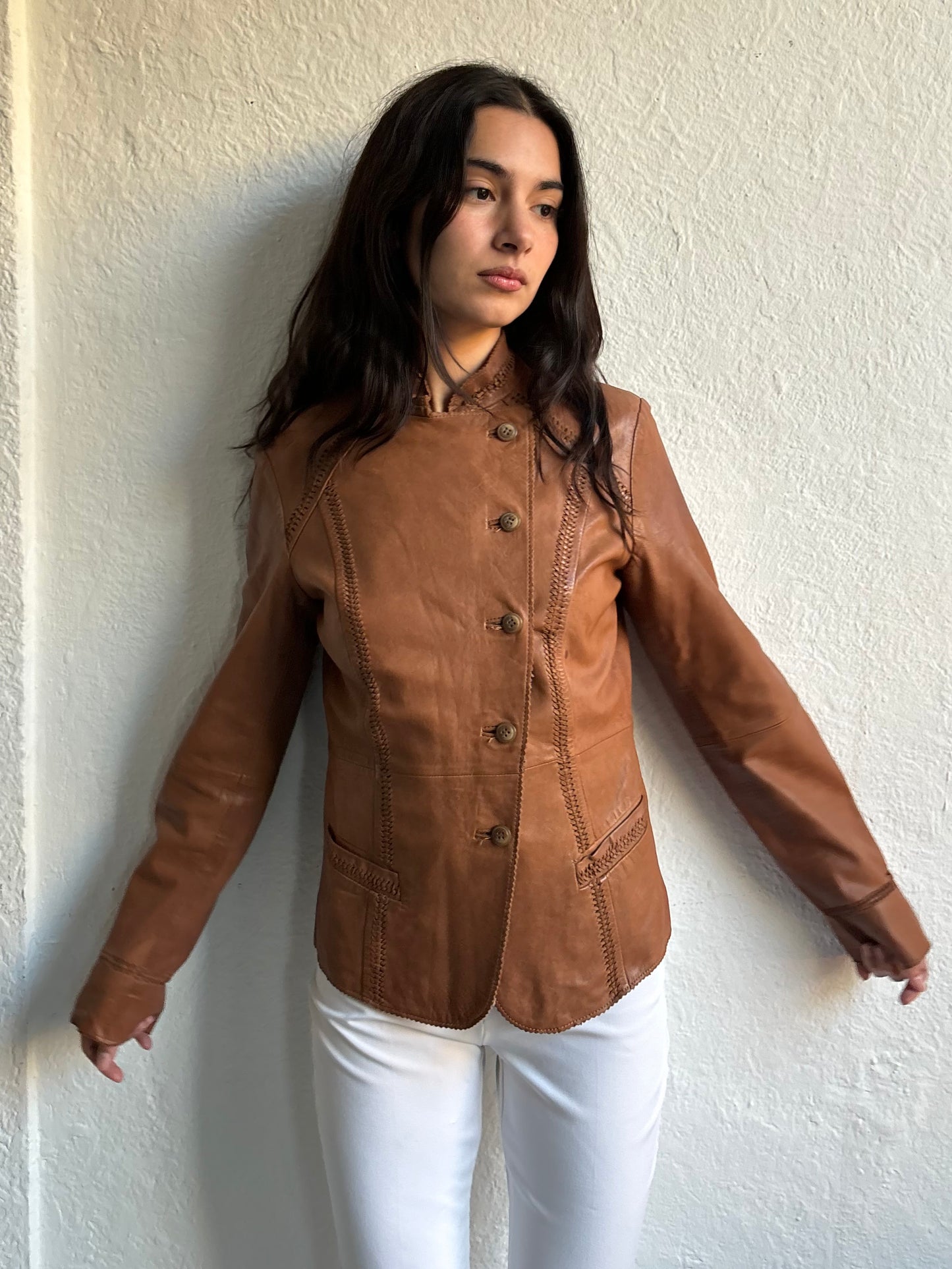 Gas Tan Leather Jacket