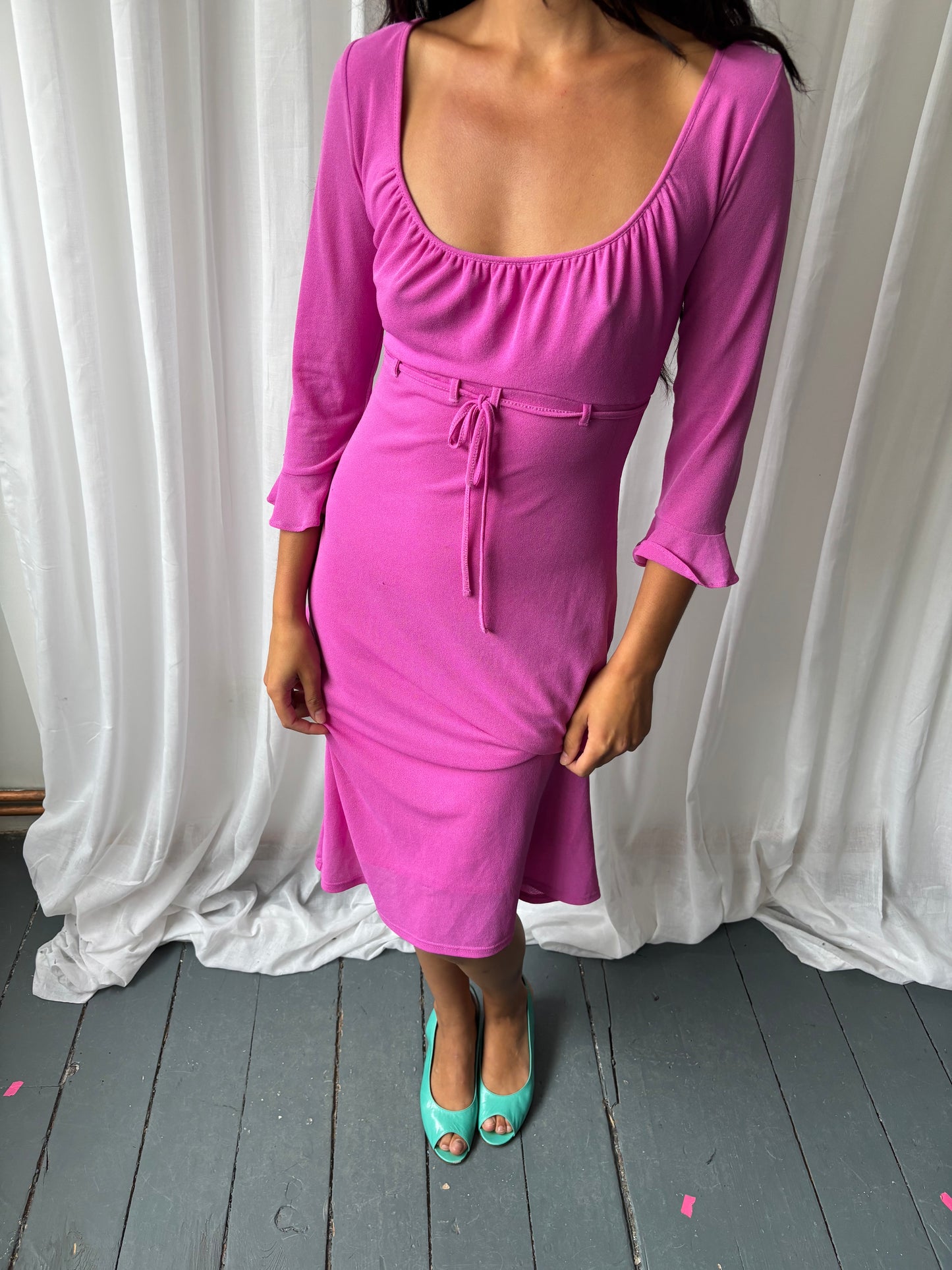 Morgan Pink Midi Dress
