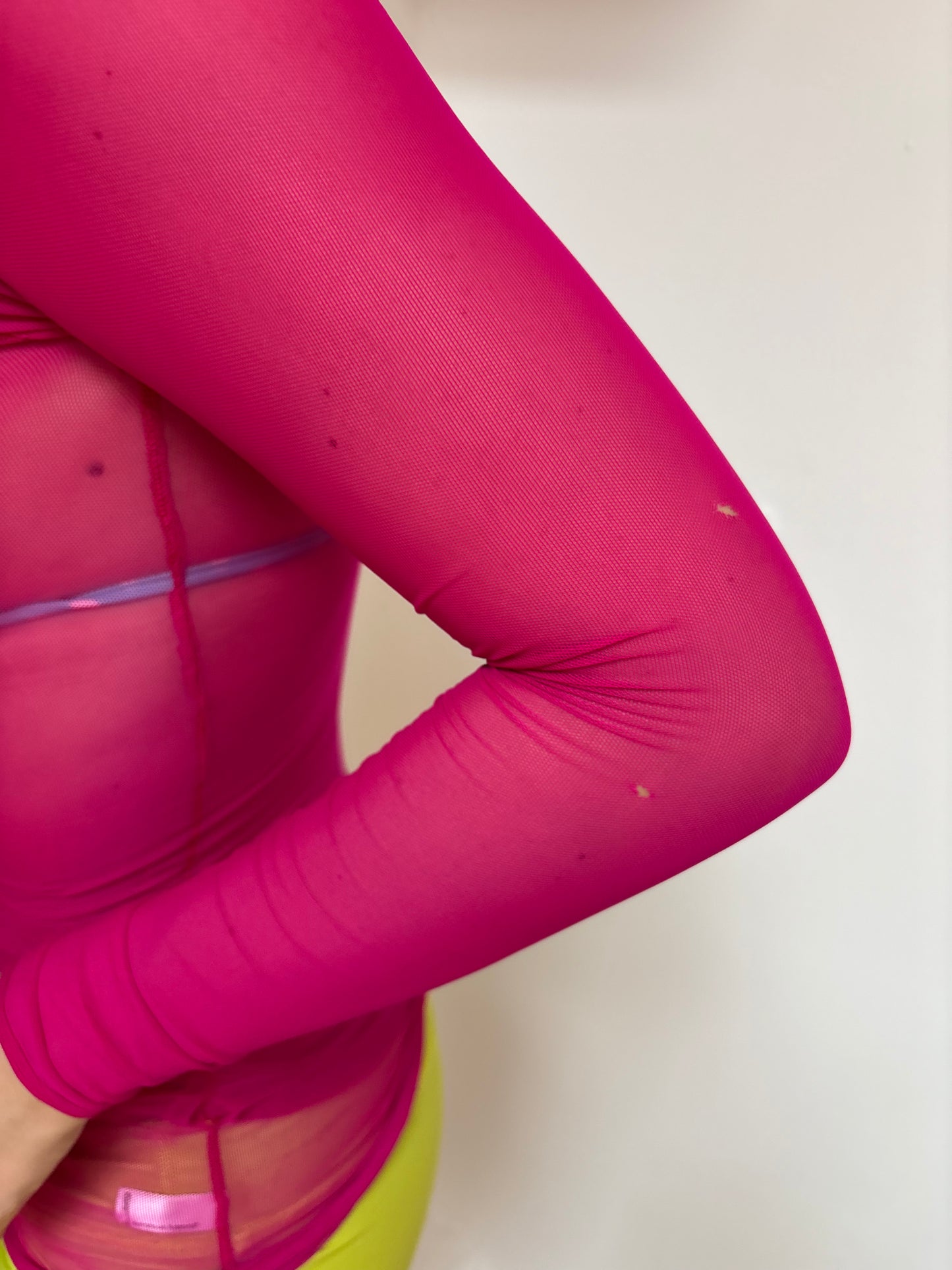 American Apparel Hot Pink Mesh Dress