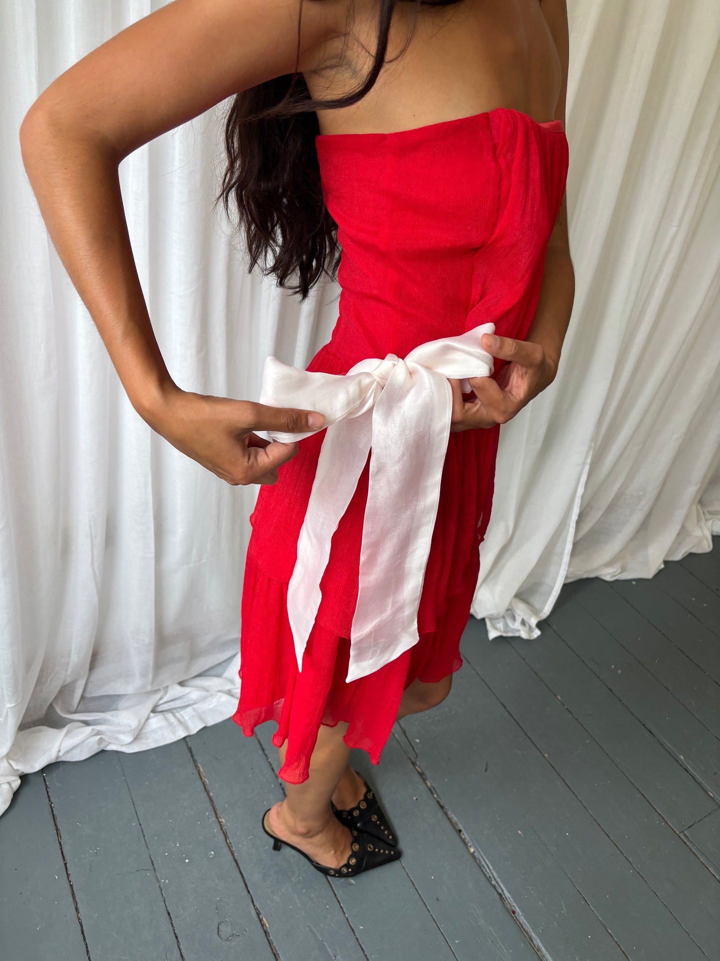 Rinascimento Red Strapless Dress