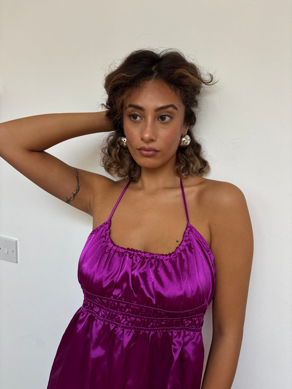 Forcast Fuchsia Purple Halter Dress