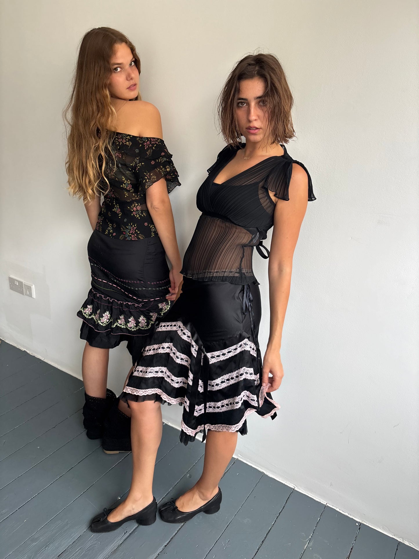 Voyage Black Ribbon Skirt