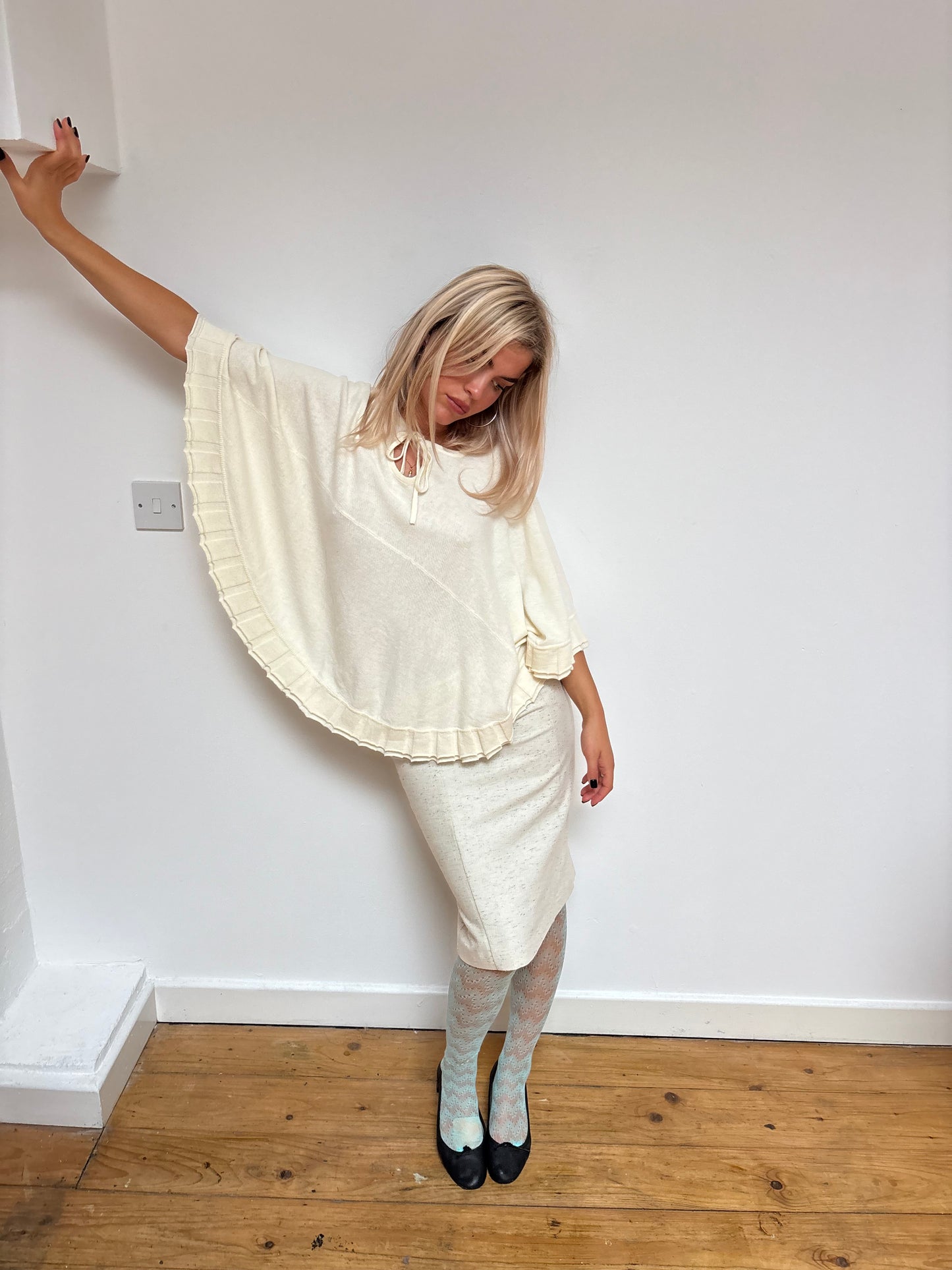 Vintage Cream Poncho